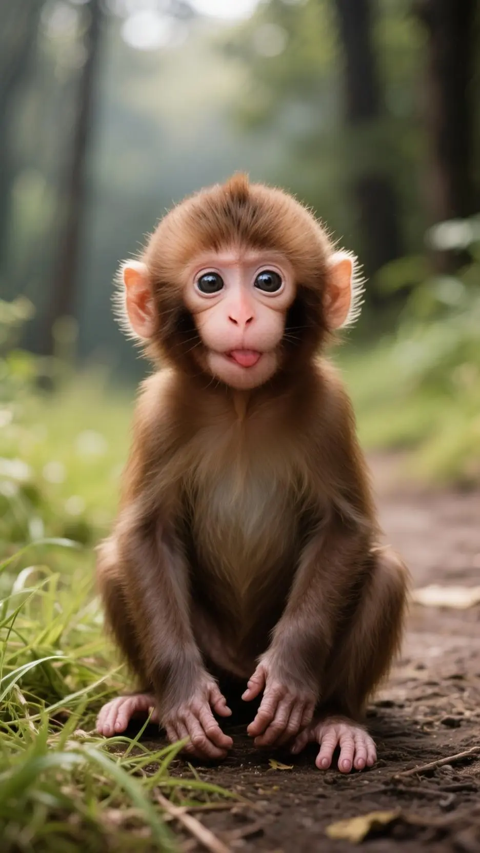 ai character: baby monkey background