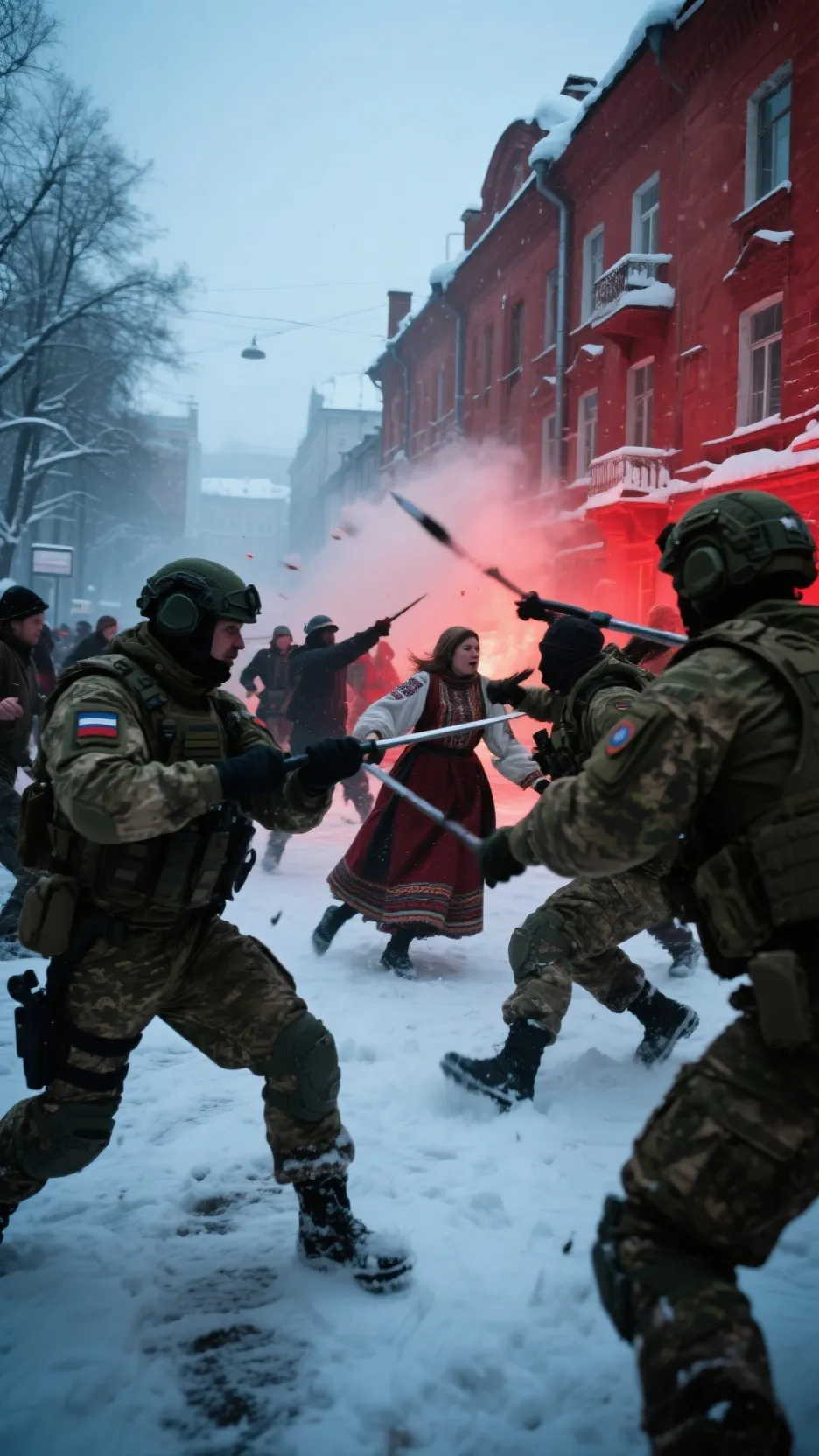 ai character: The Russian battle background