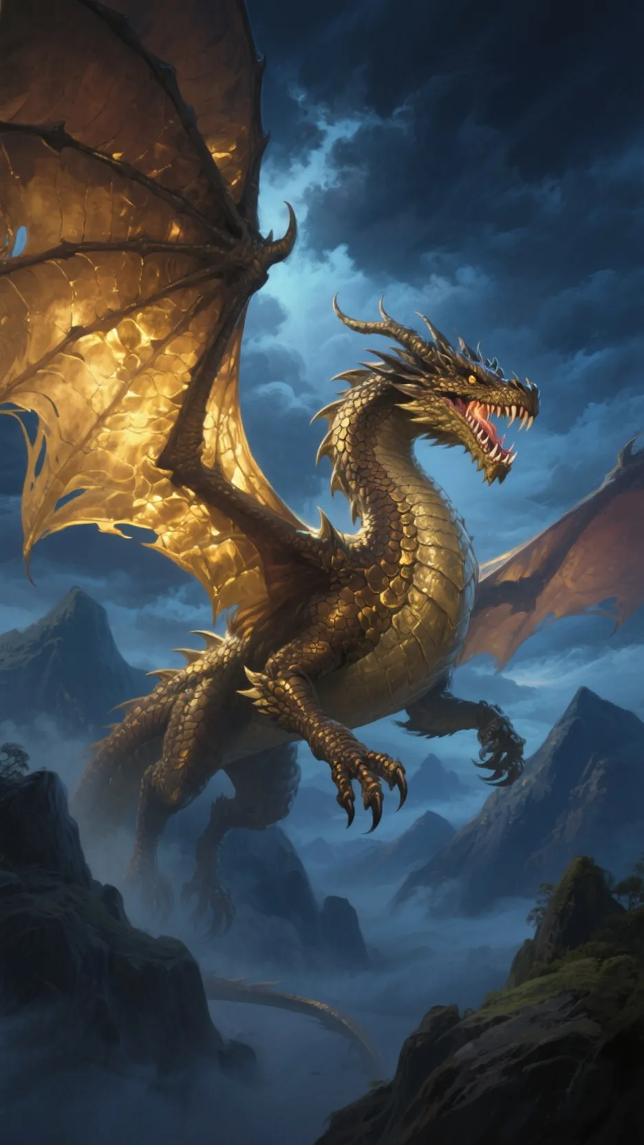 ai character: Dragon of the Gold background