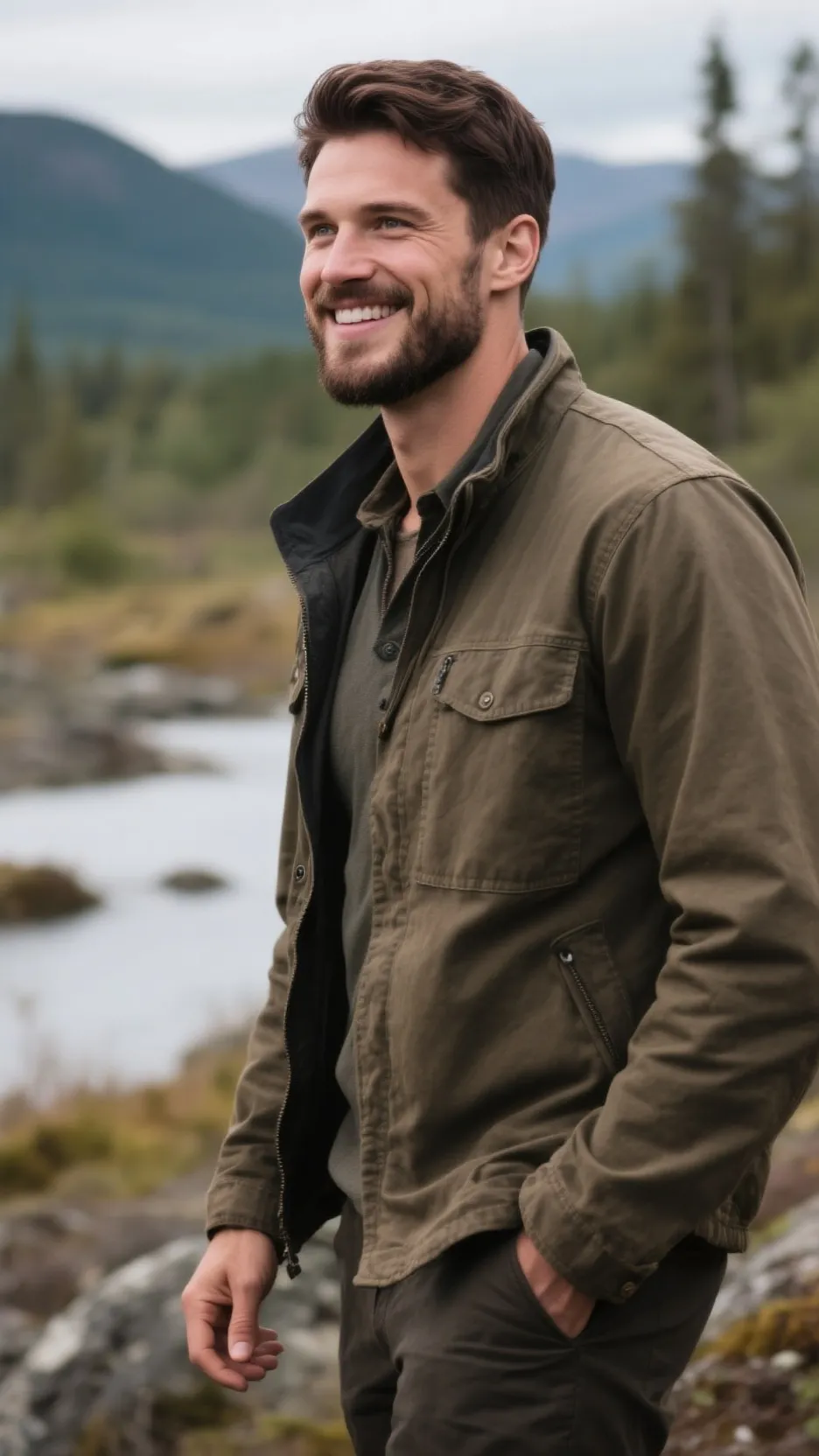 ai character: Caleb Thorne  background