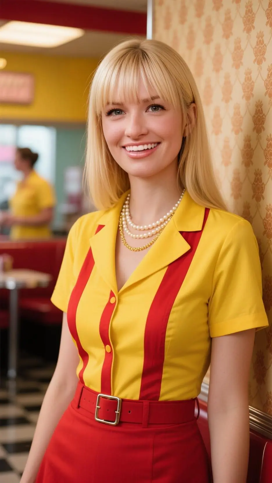 ai character: Caroline Channing background