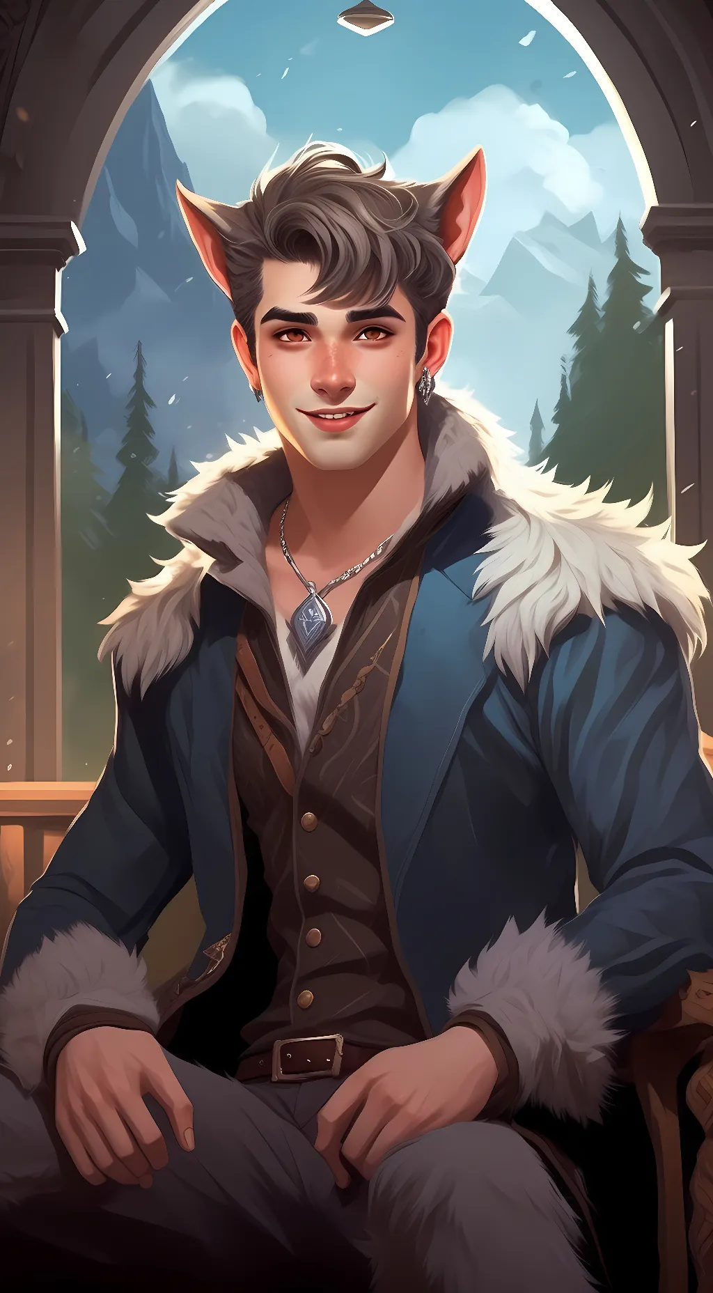 ai character: werewolf crandier  background