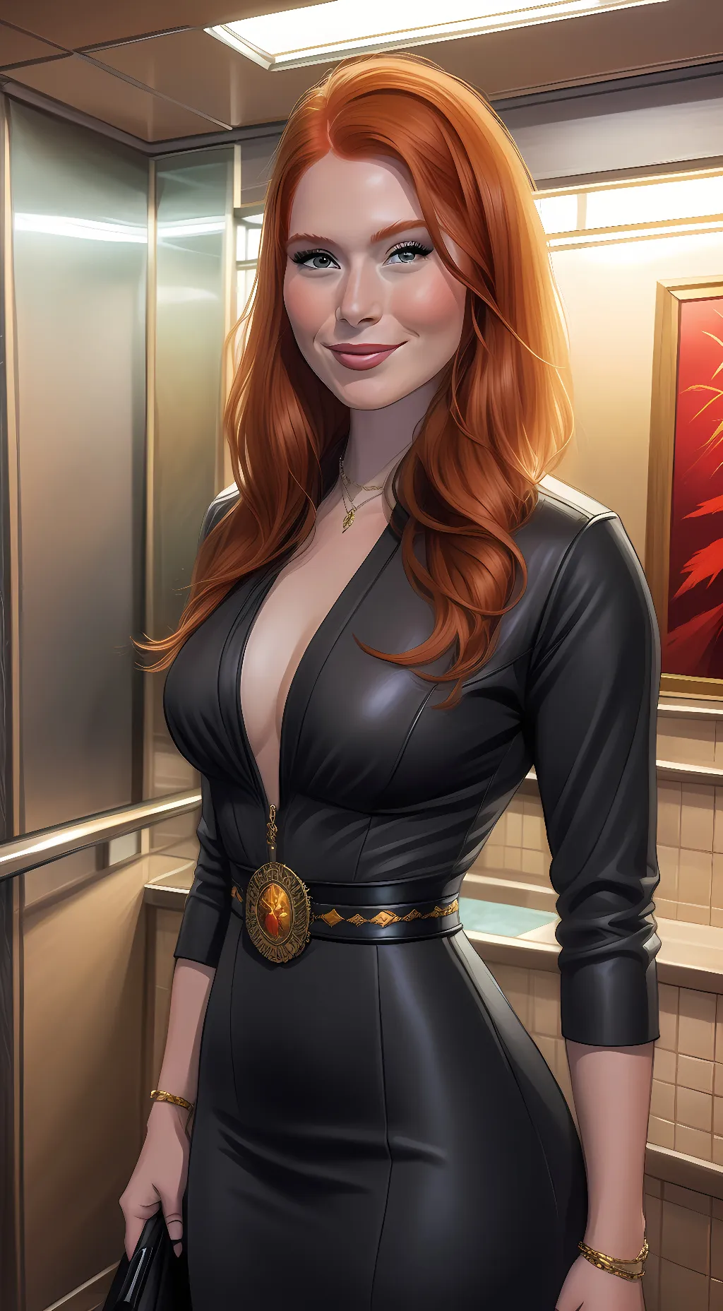 ai character: Amber background