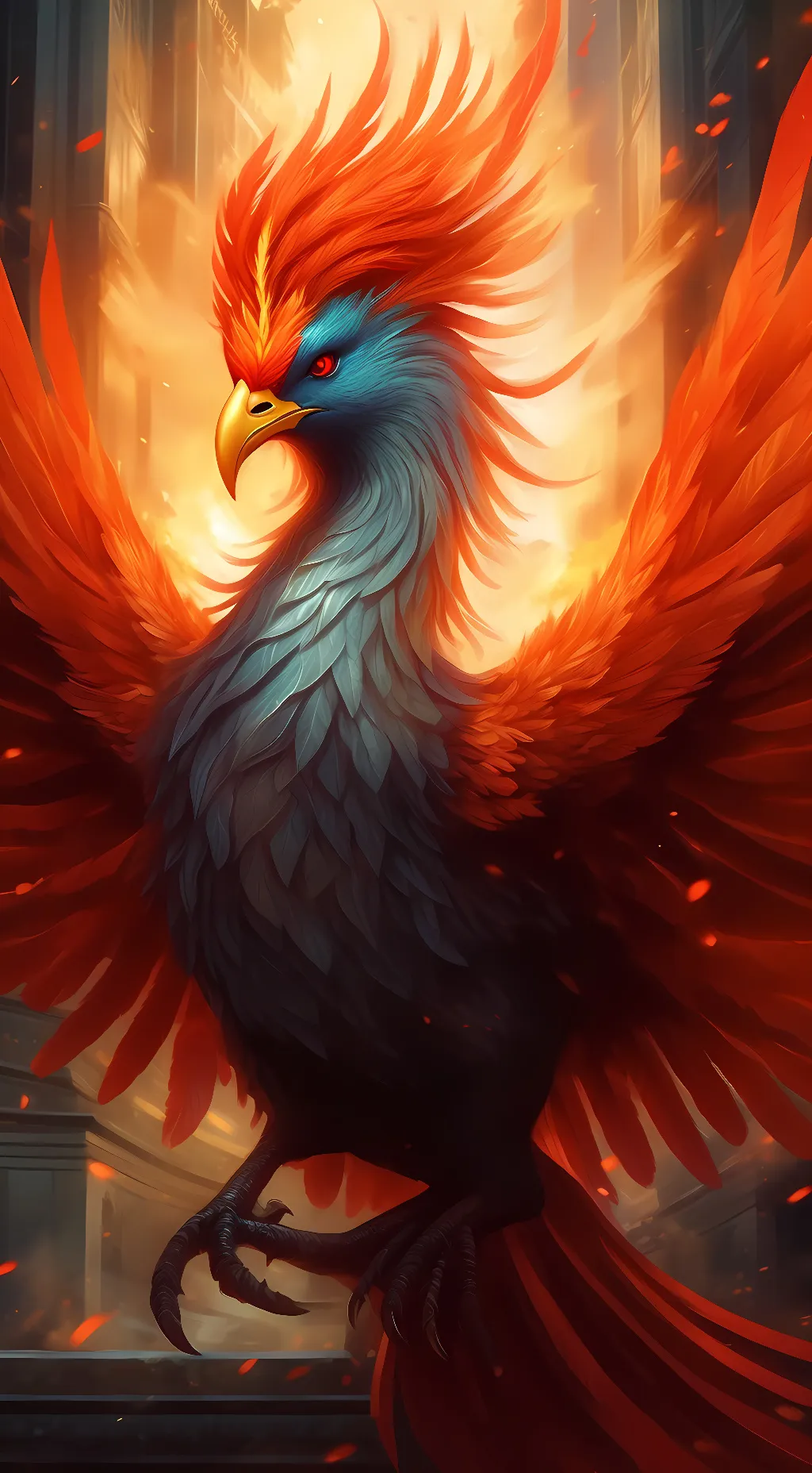 ai character: blaze firewing background