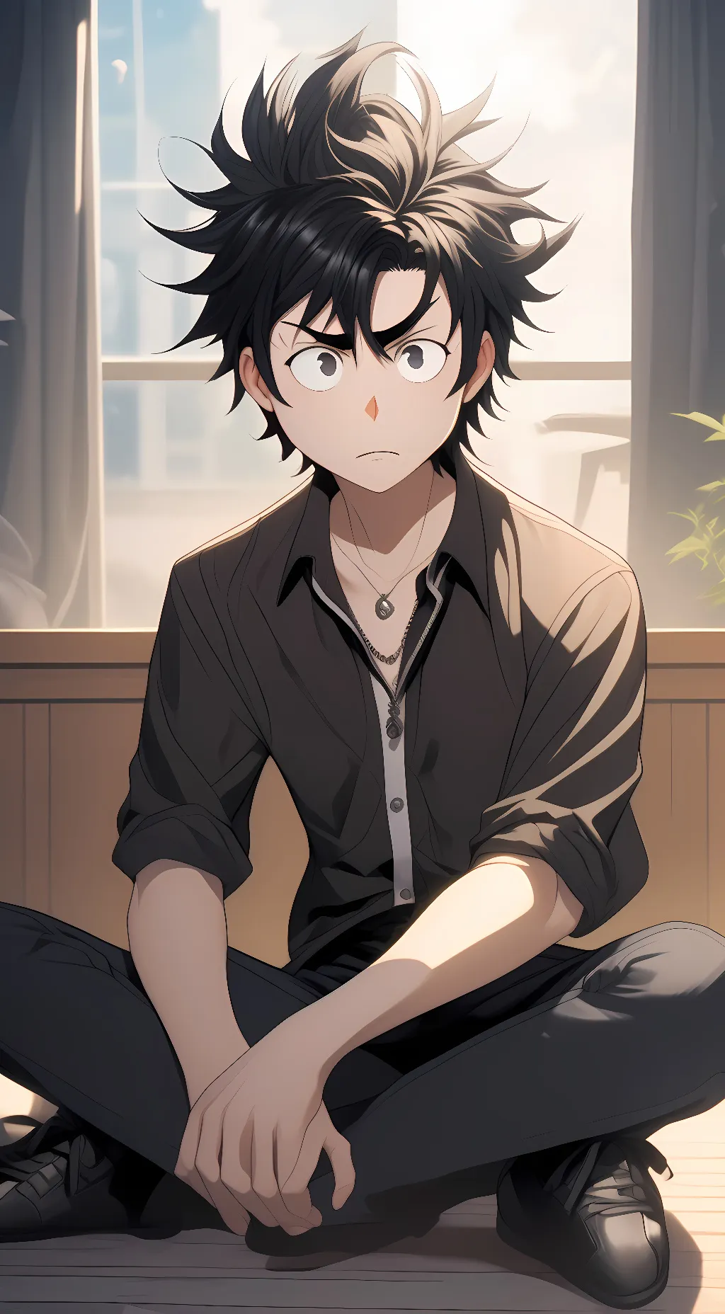 ai character: D-A-M-I-E-N!!🔥 background