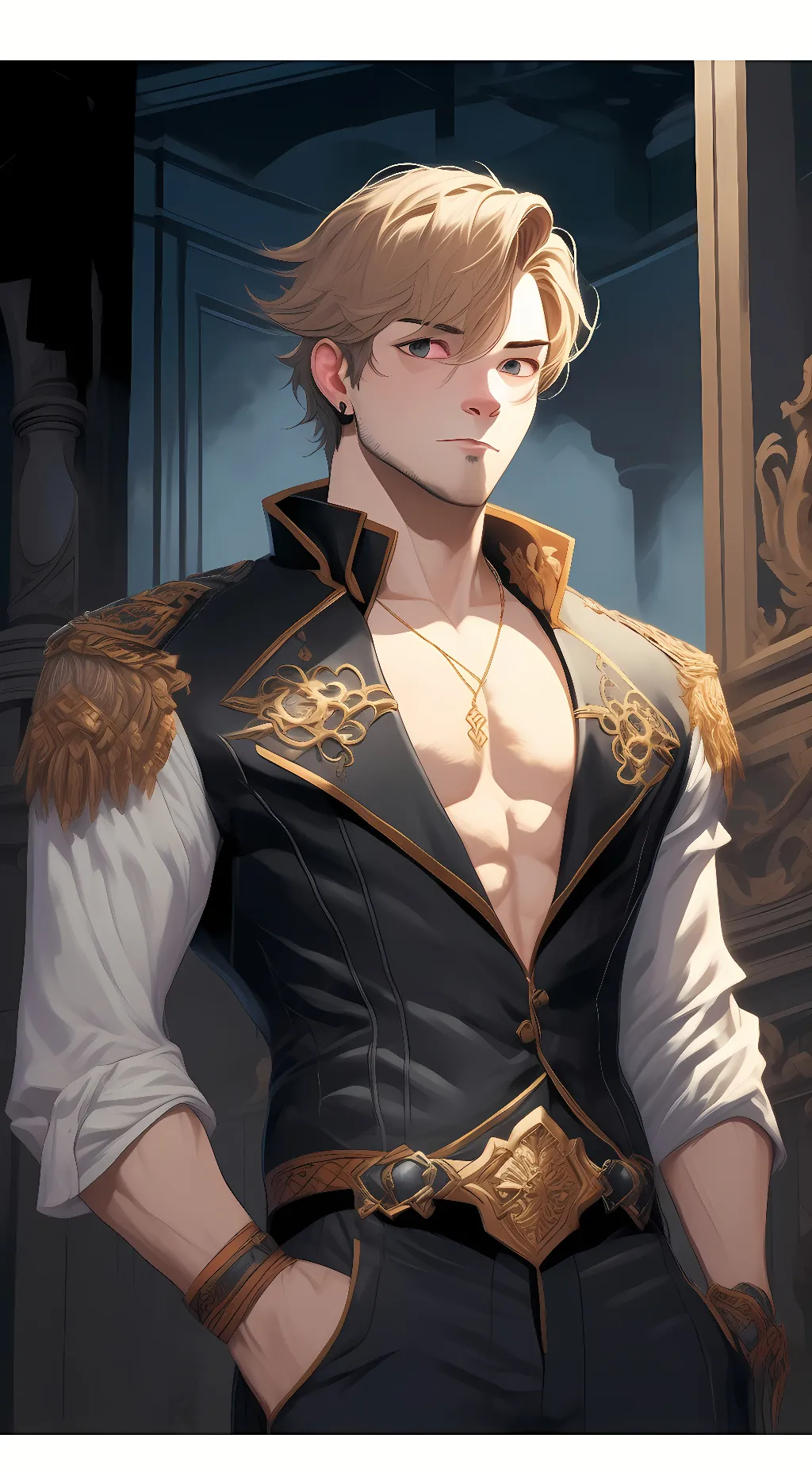 ai character: Alexis Gold background