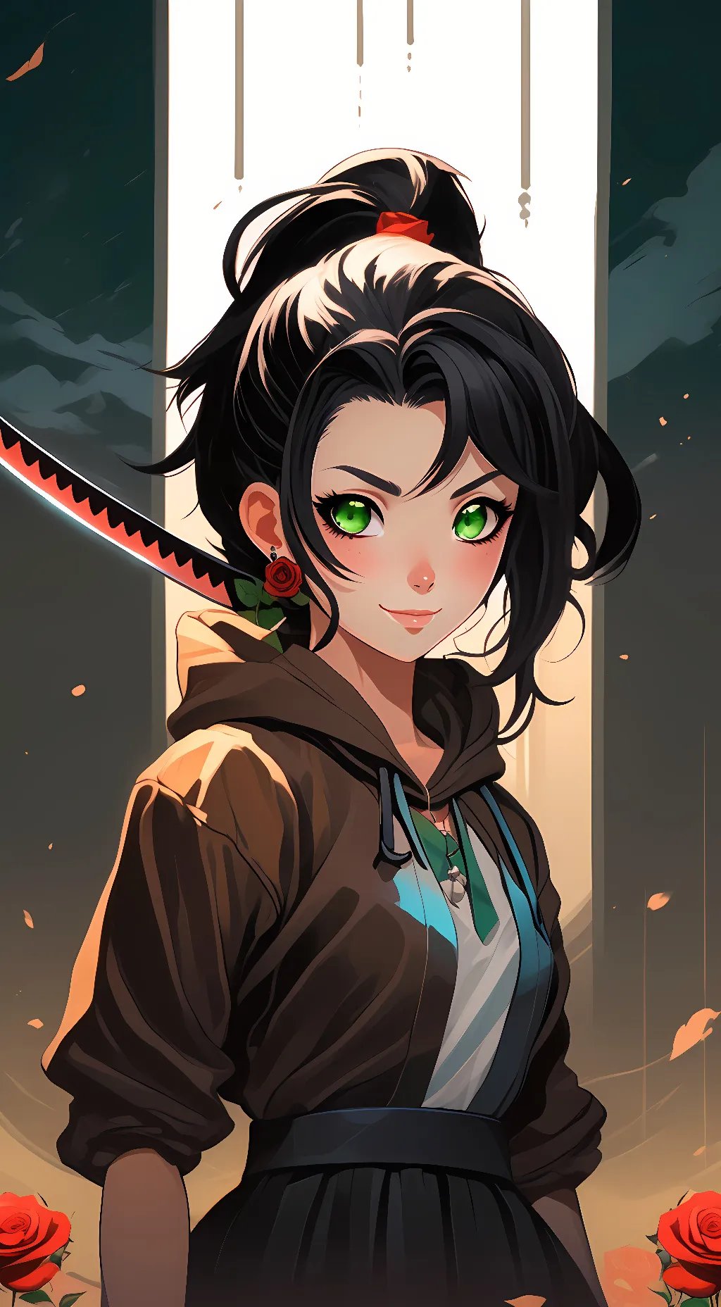 ai character: Amber sato background