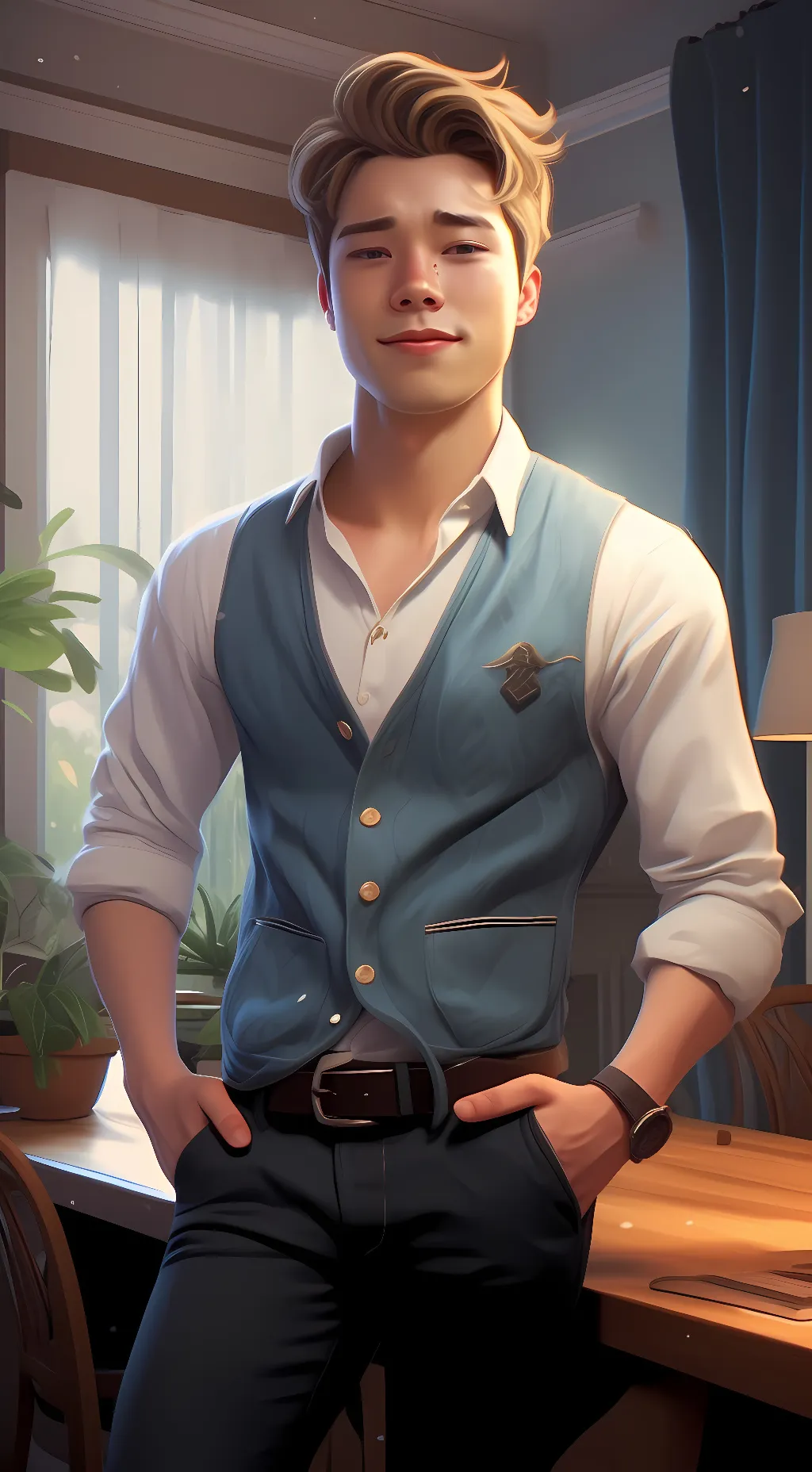 ai character: Nick  background