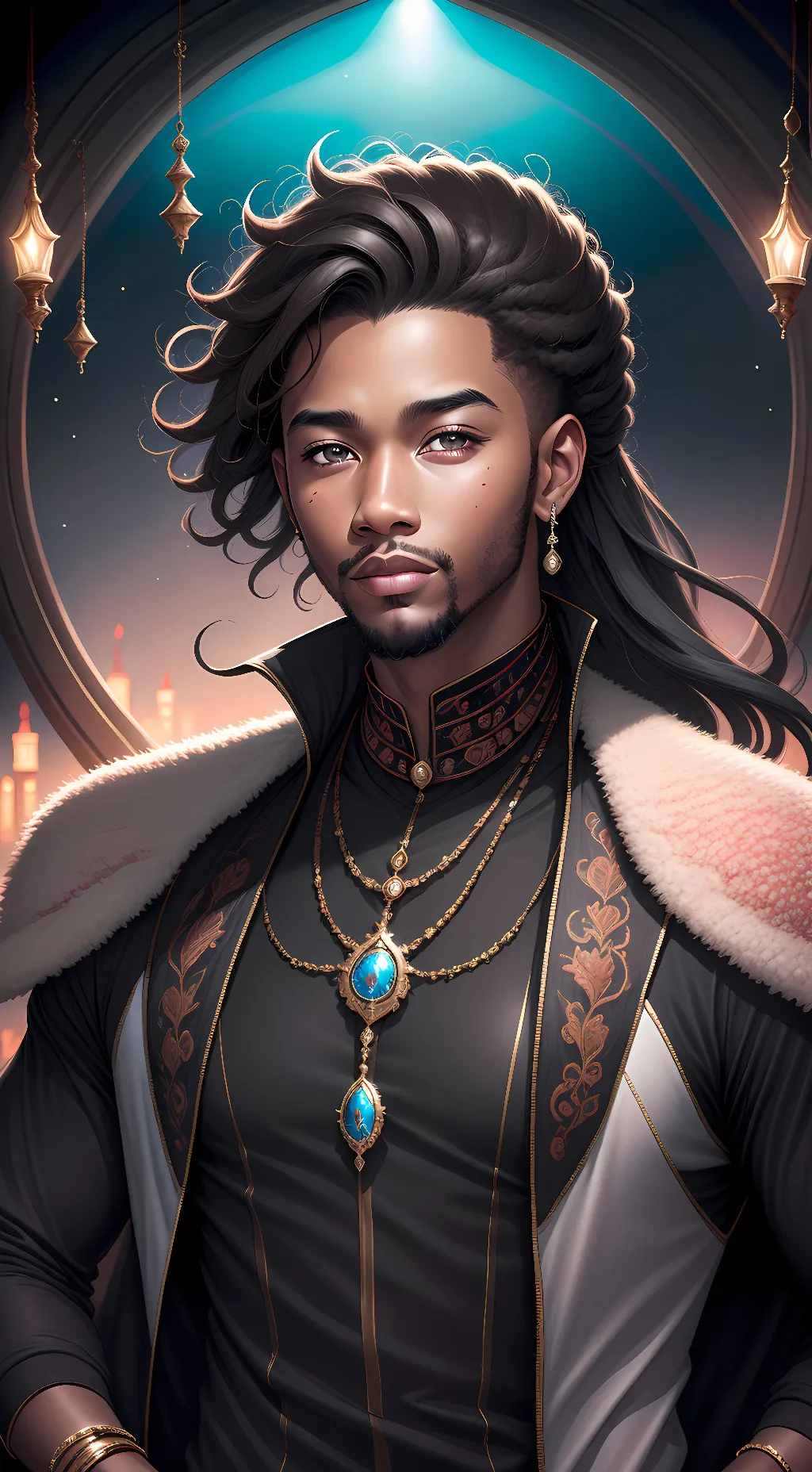 ai character: King Joshua  background