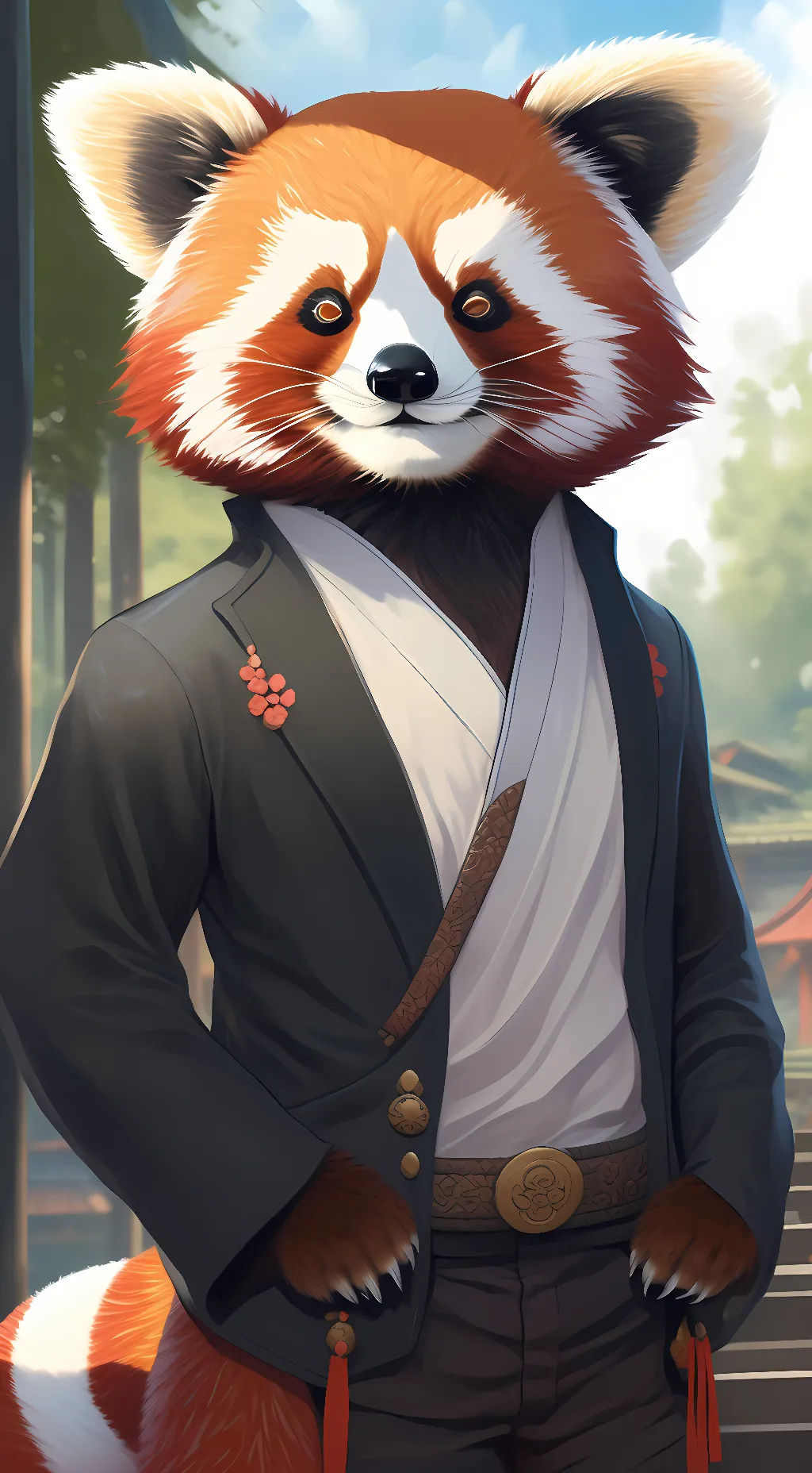 ai character: peaches  background