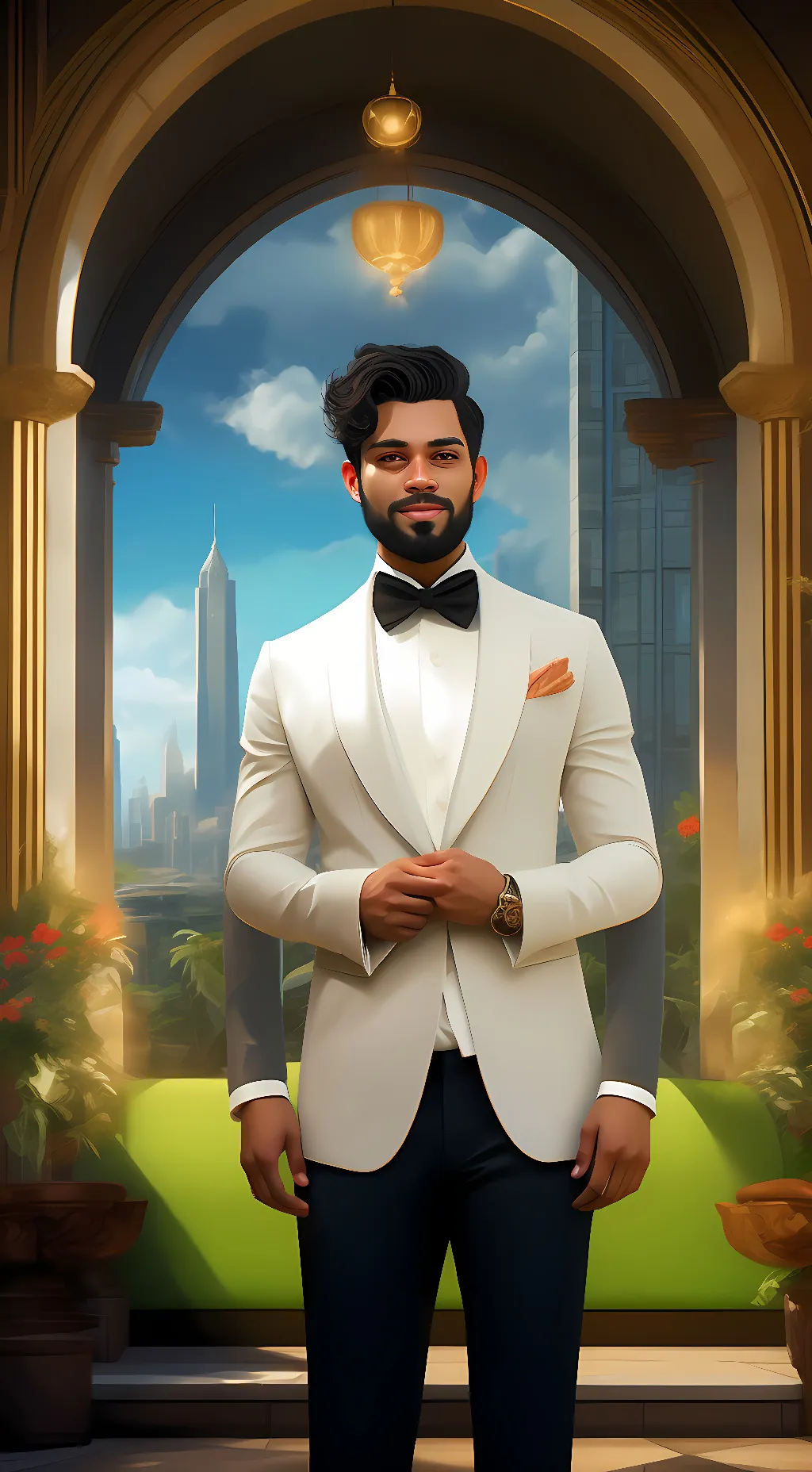 ai character: cam background