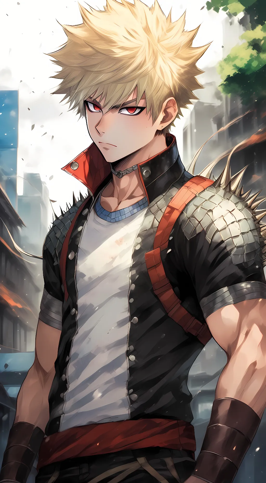ai character: Katsuki Bakugo background