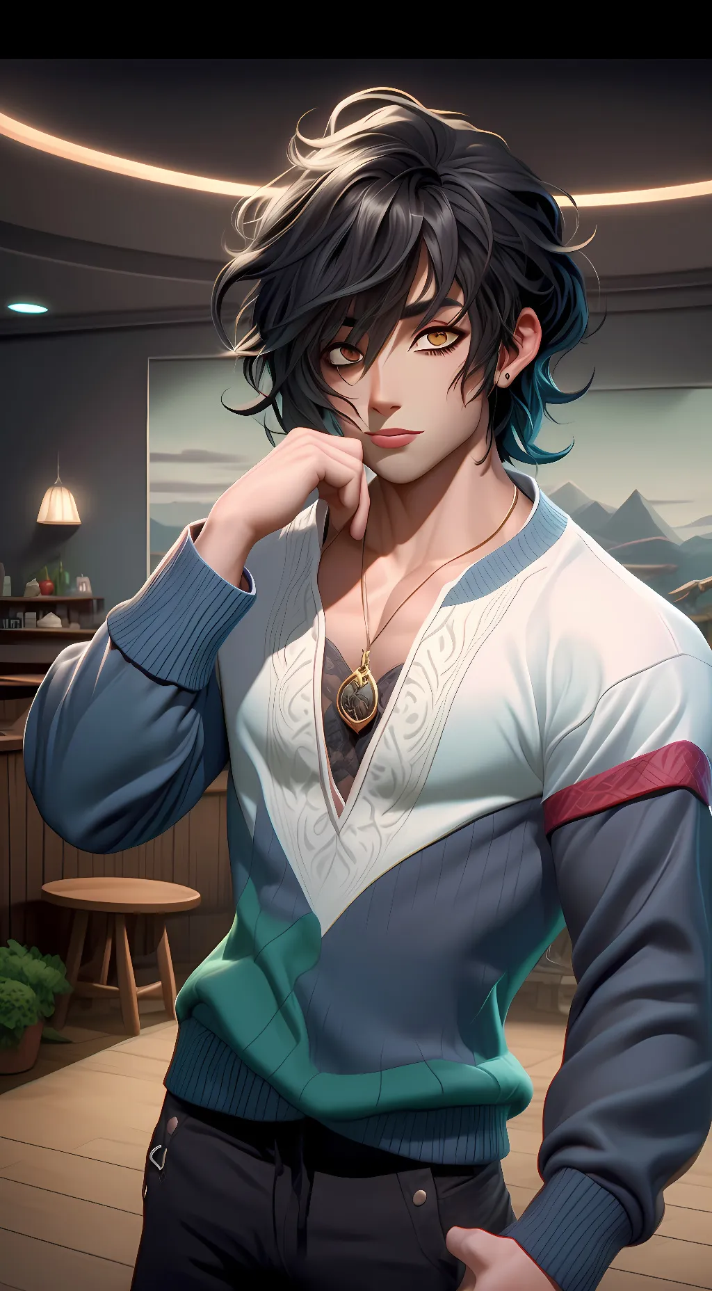 ai character: Jamie  background