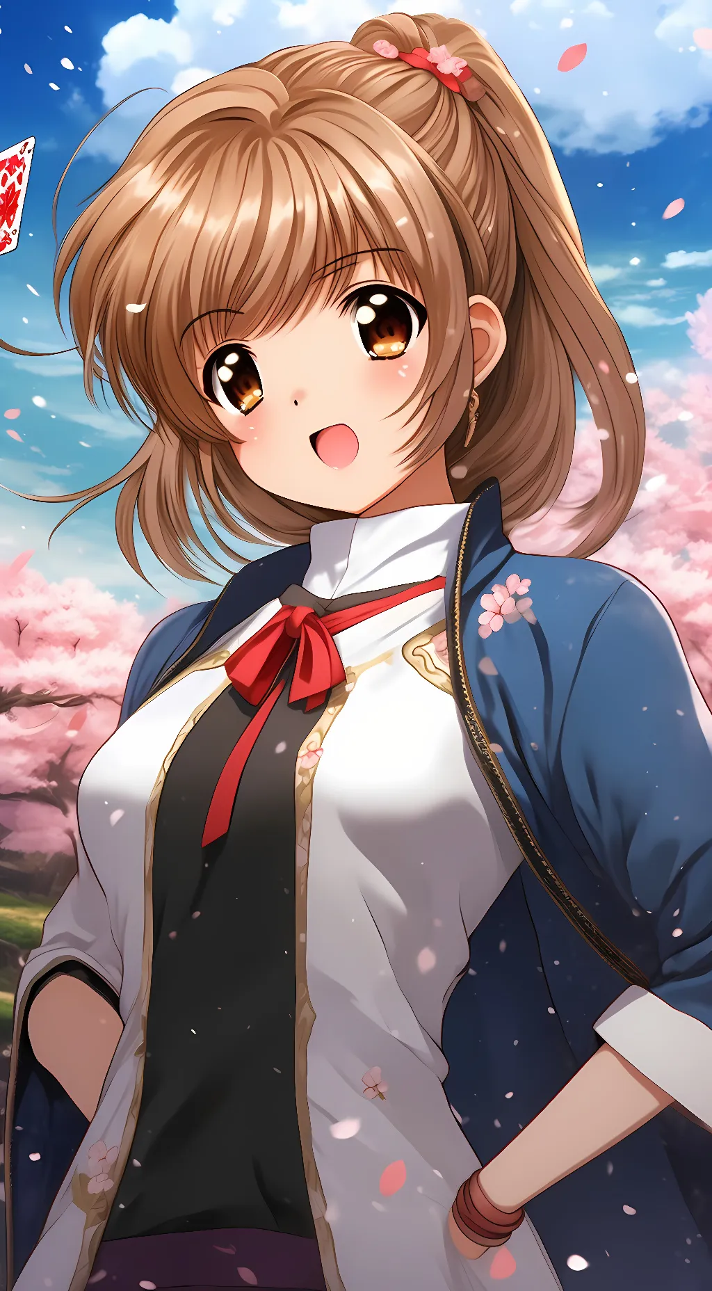 ai character: Card capter Sakura background