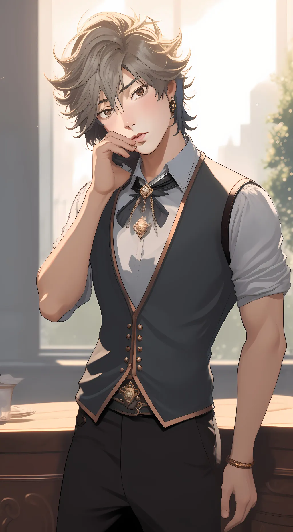 ai character: Bakugo  background