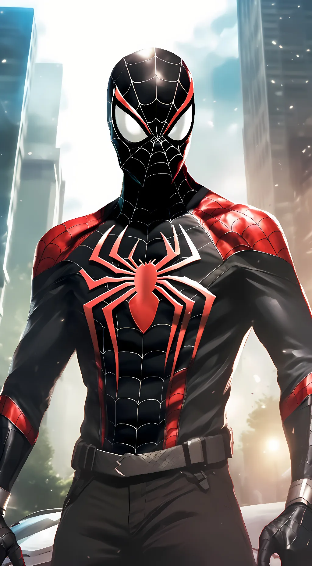 ai character: Miles Morales  background
