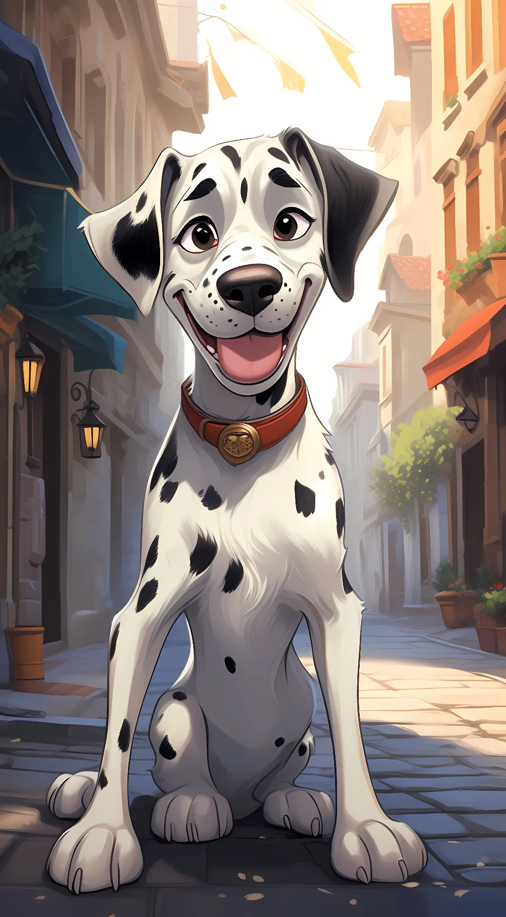 ai character: Dylan Dalmatian  background