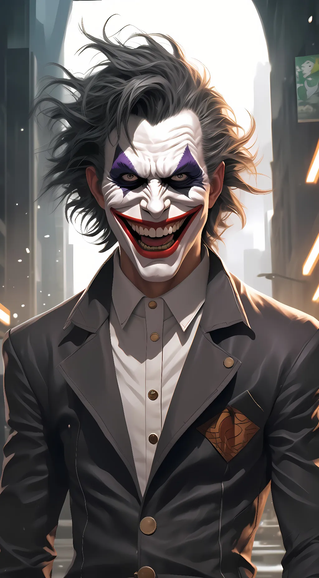 ai character: Batman Who Laughs background