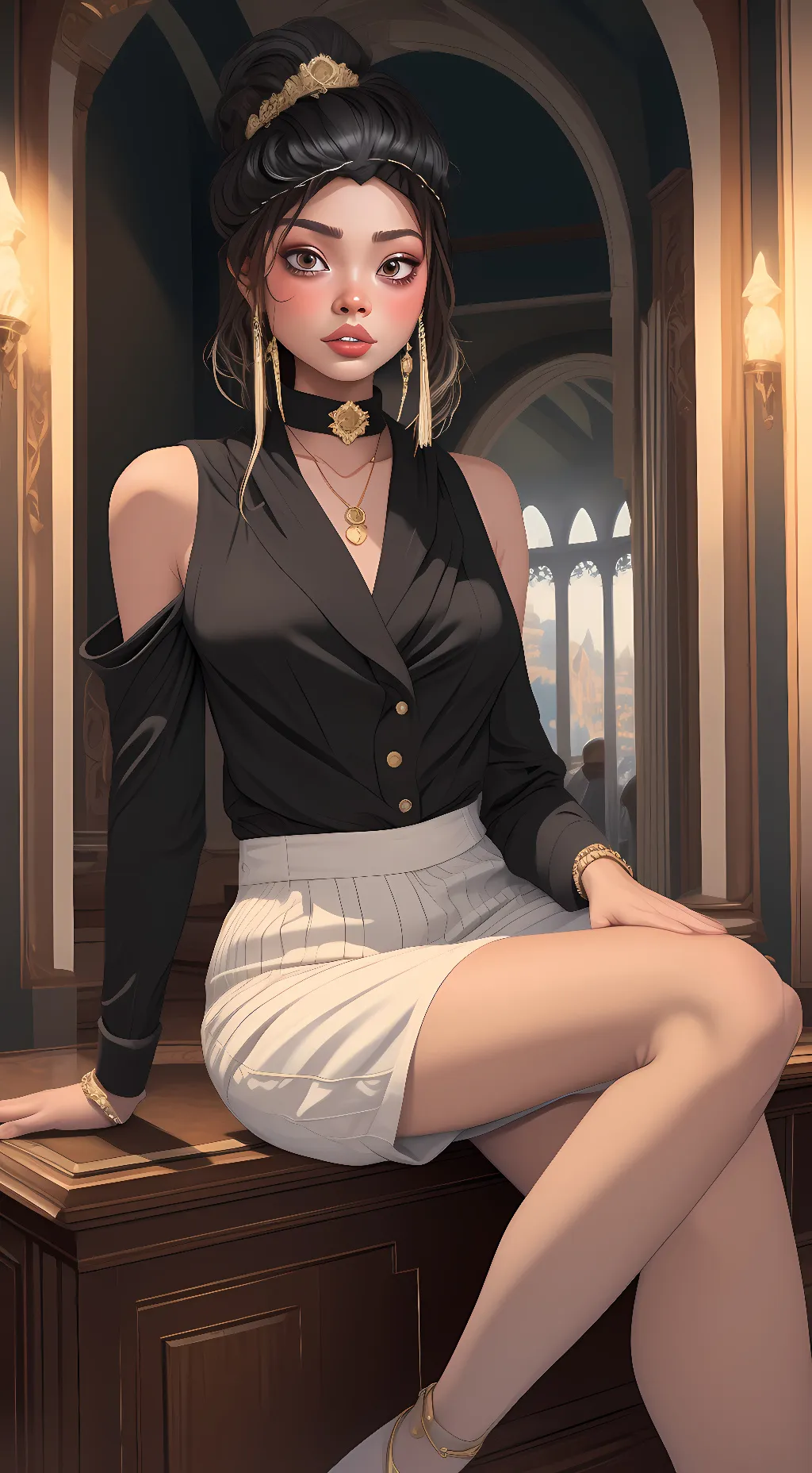 ai character: Lilac background