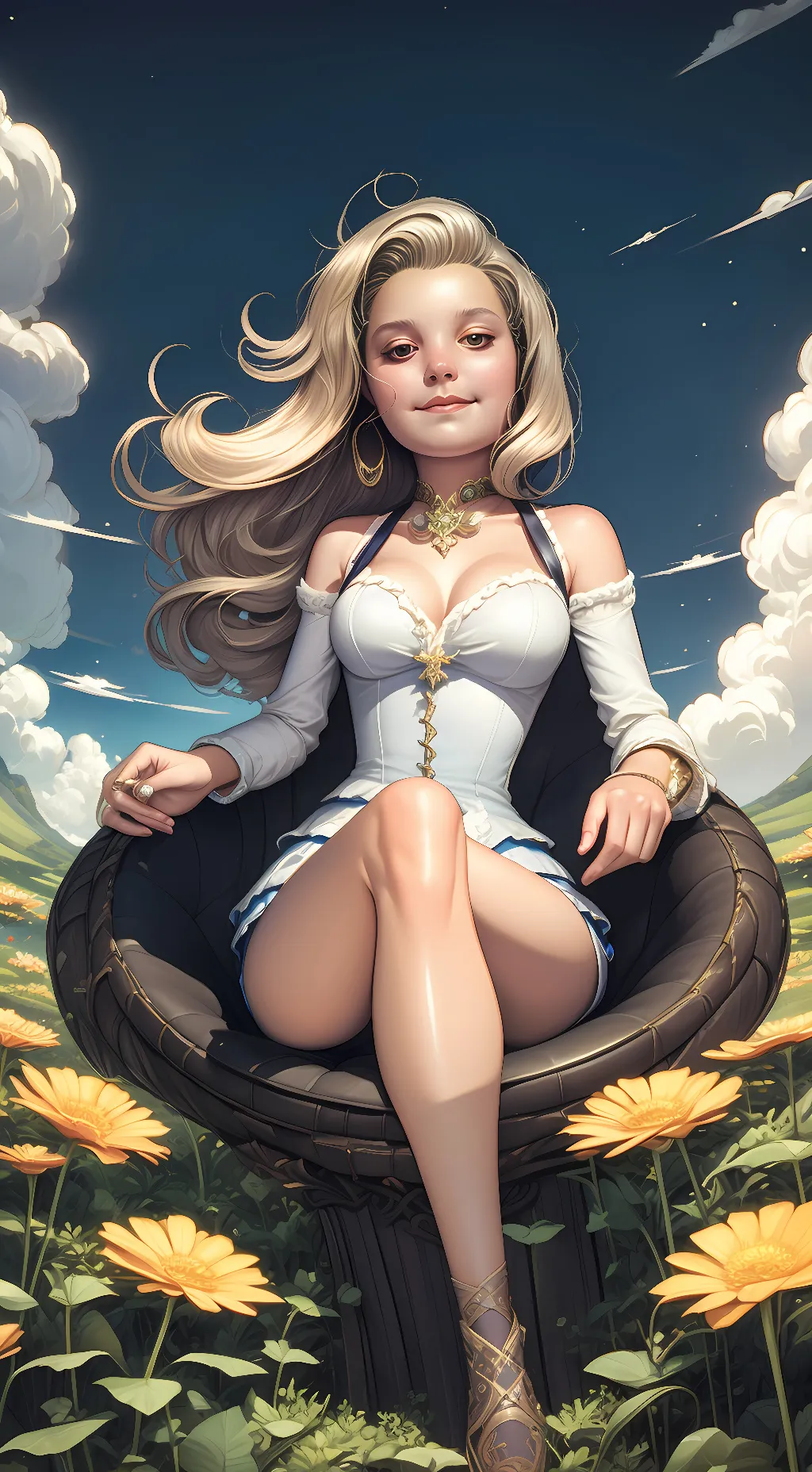 ai character: rose background