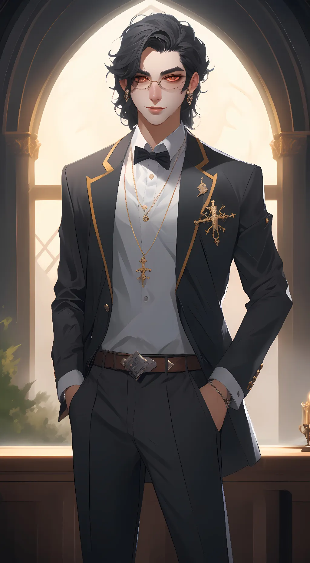 ai character: cross putter  background