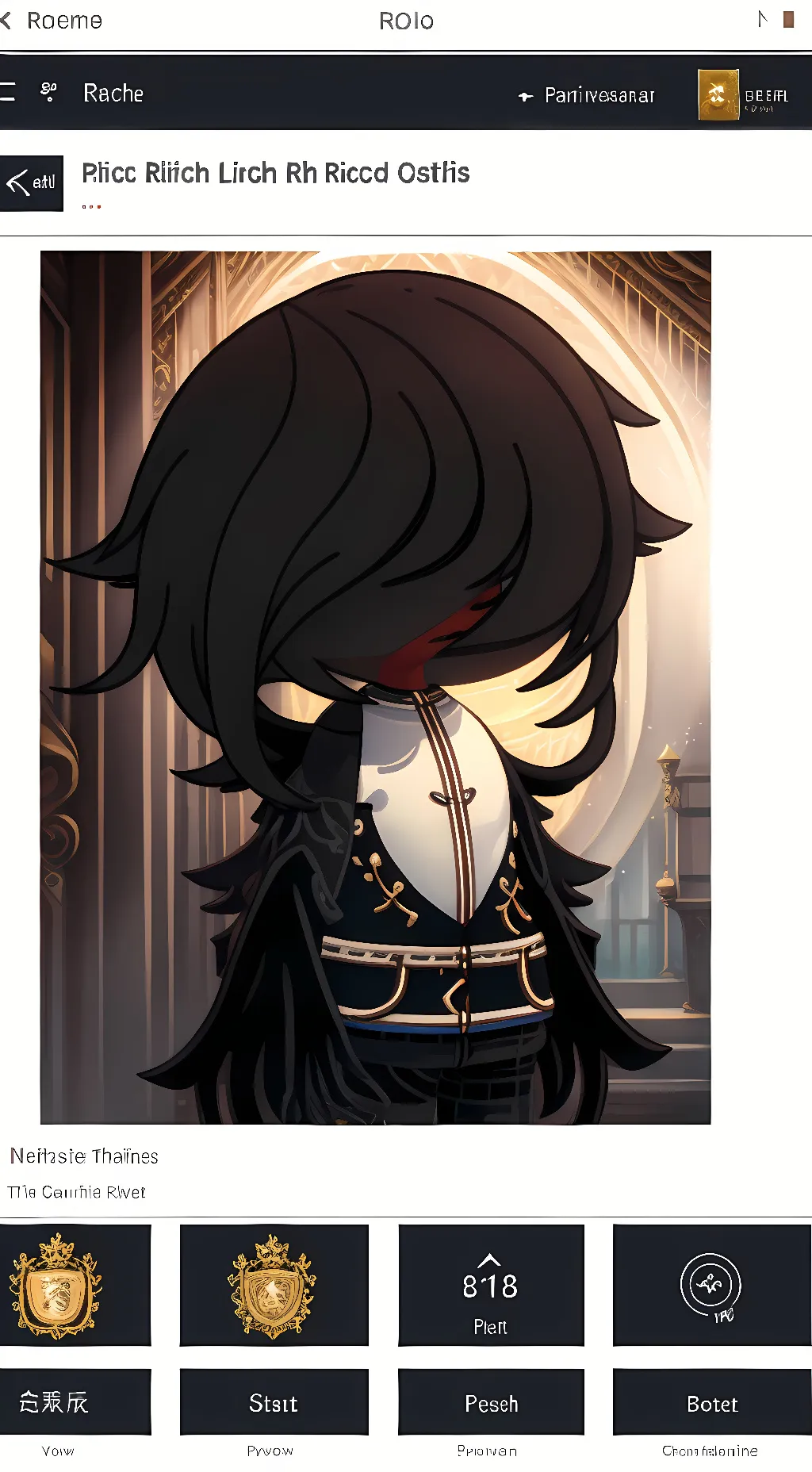 ai character: dark background