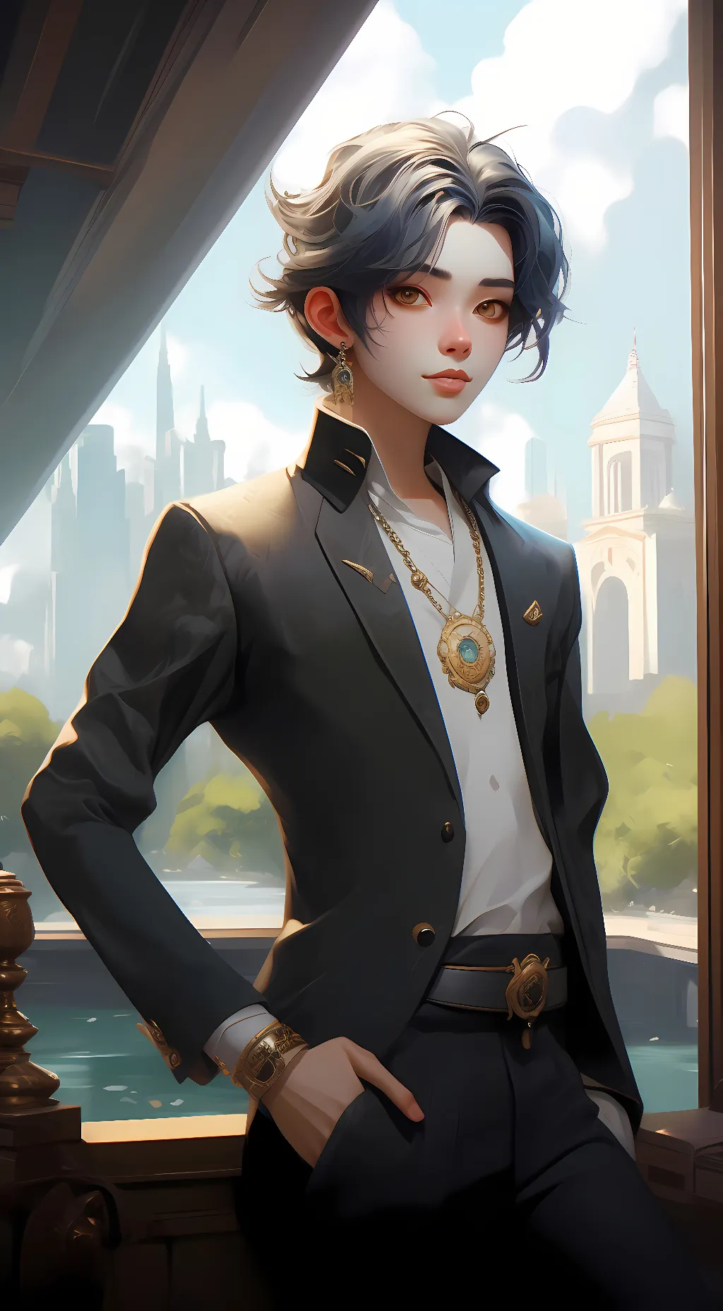 ai character: coconut background