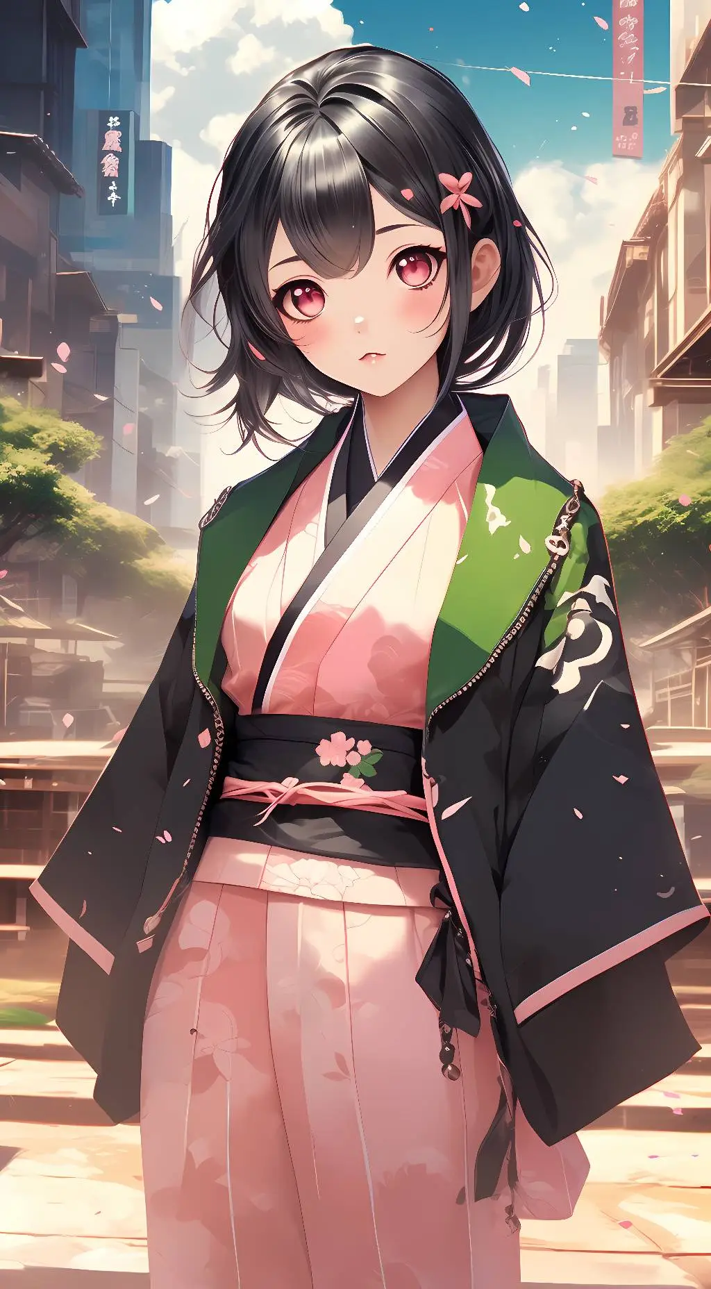 ai character: nezuko background