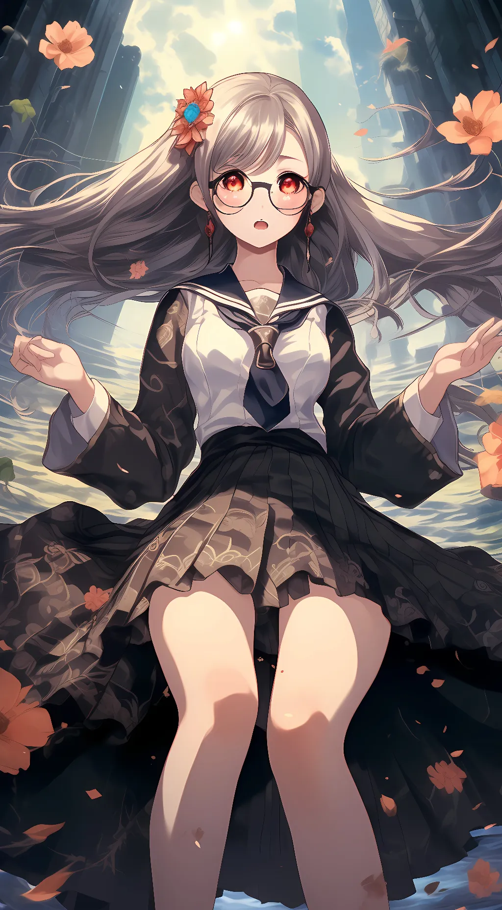 ai character: cute anime girl background