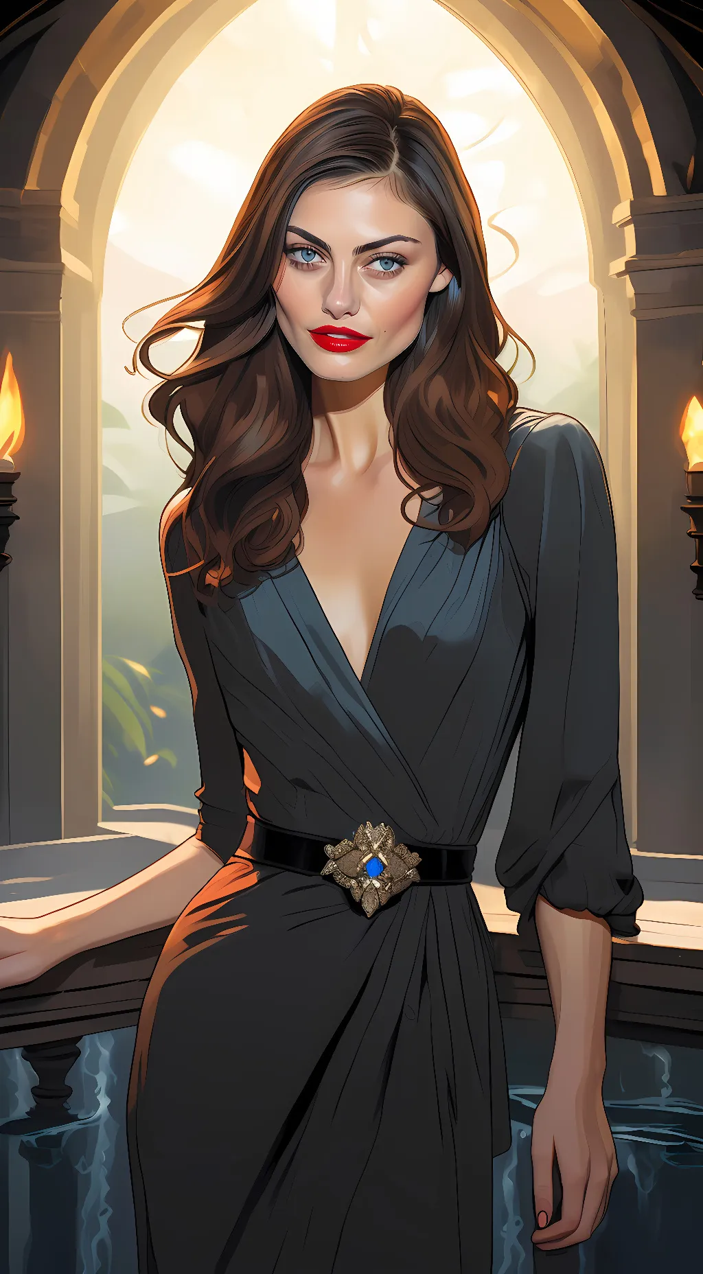 ai character: Phoebe Tonkin background