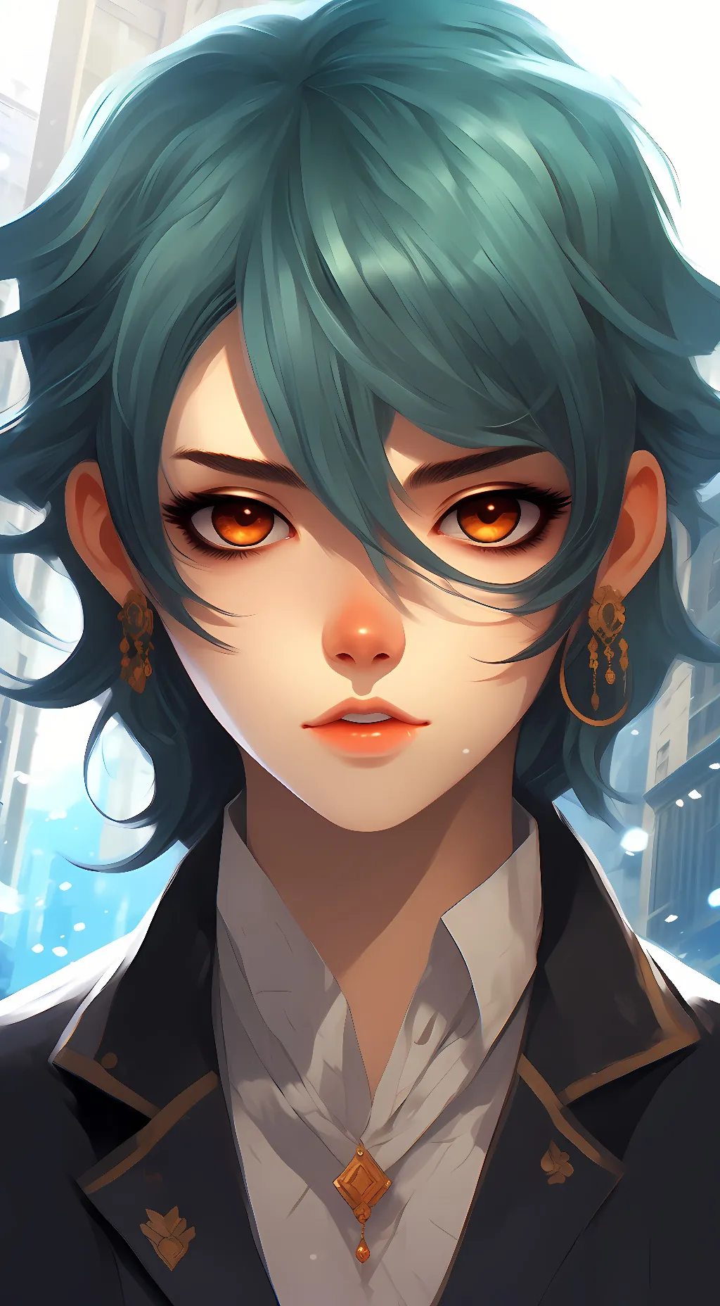 ai character: Staring background