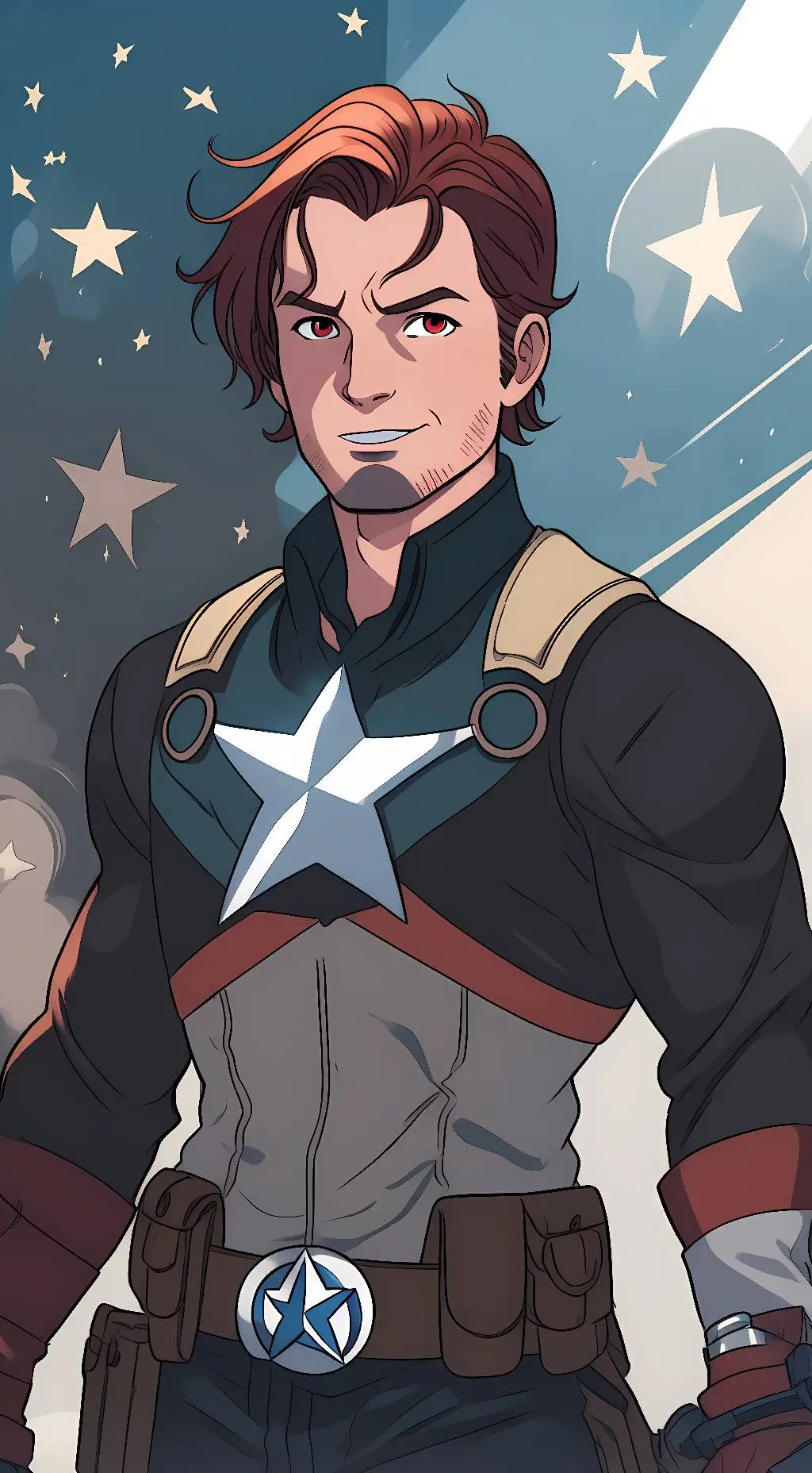 ai character: Bucky Barnes  background