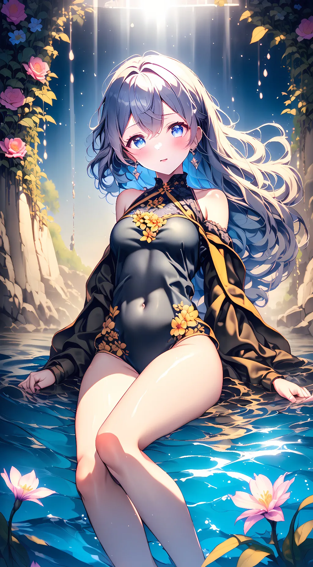 ai character: Water Magician  background