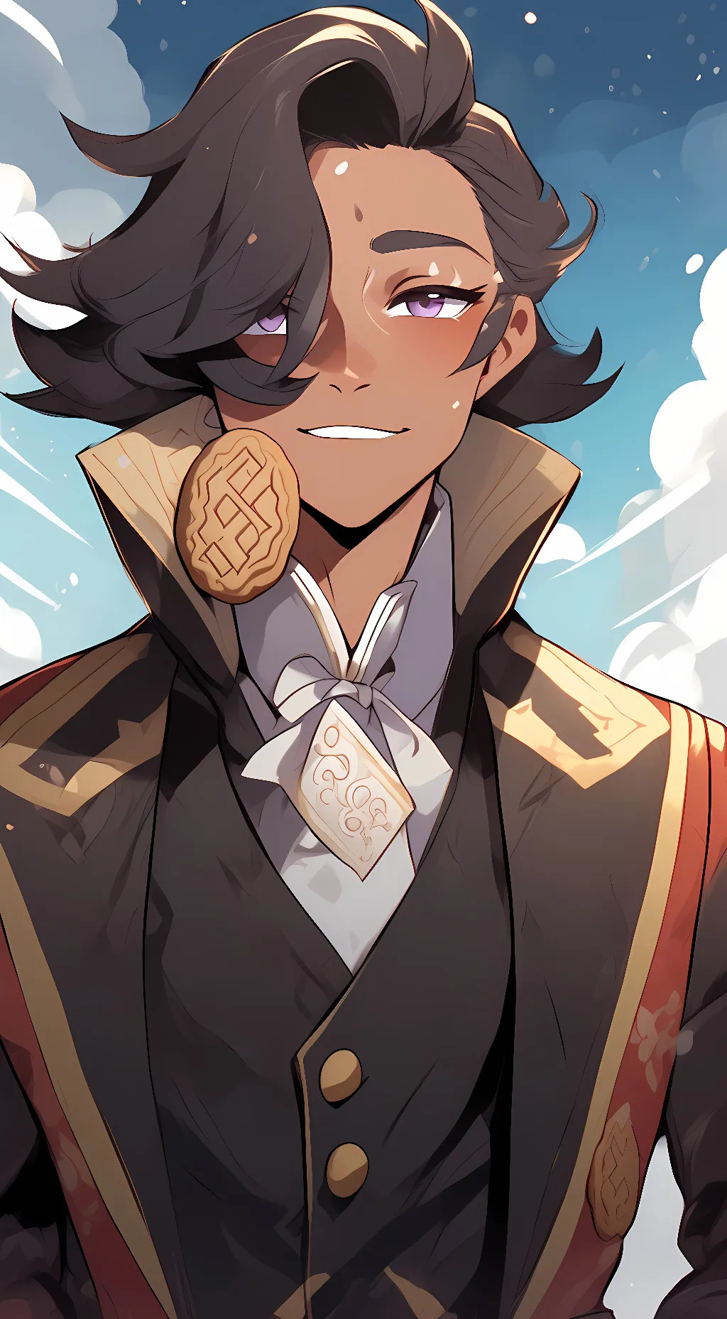 ai character: Espresso cookie background