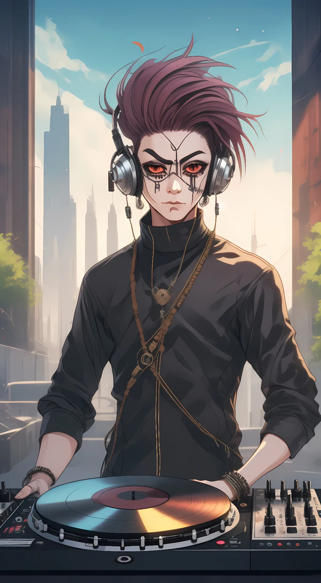 ai character: DJ MFJ background