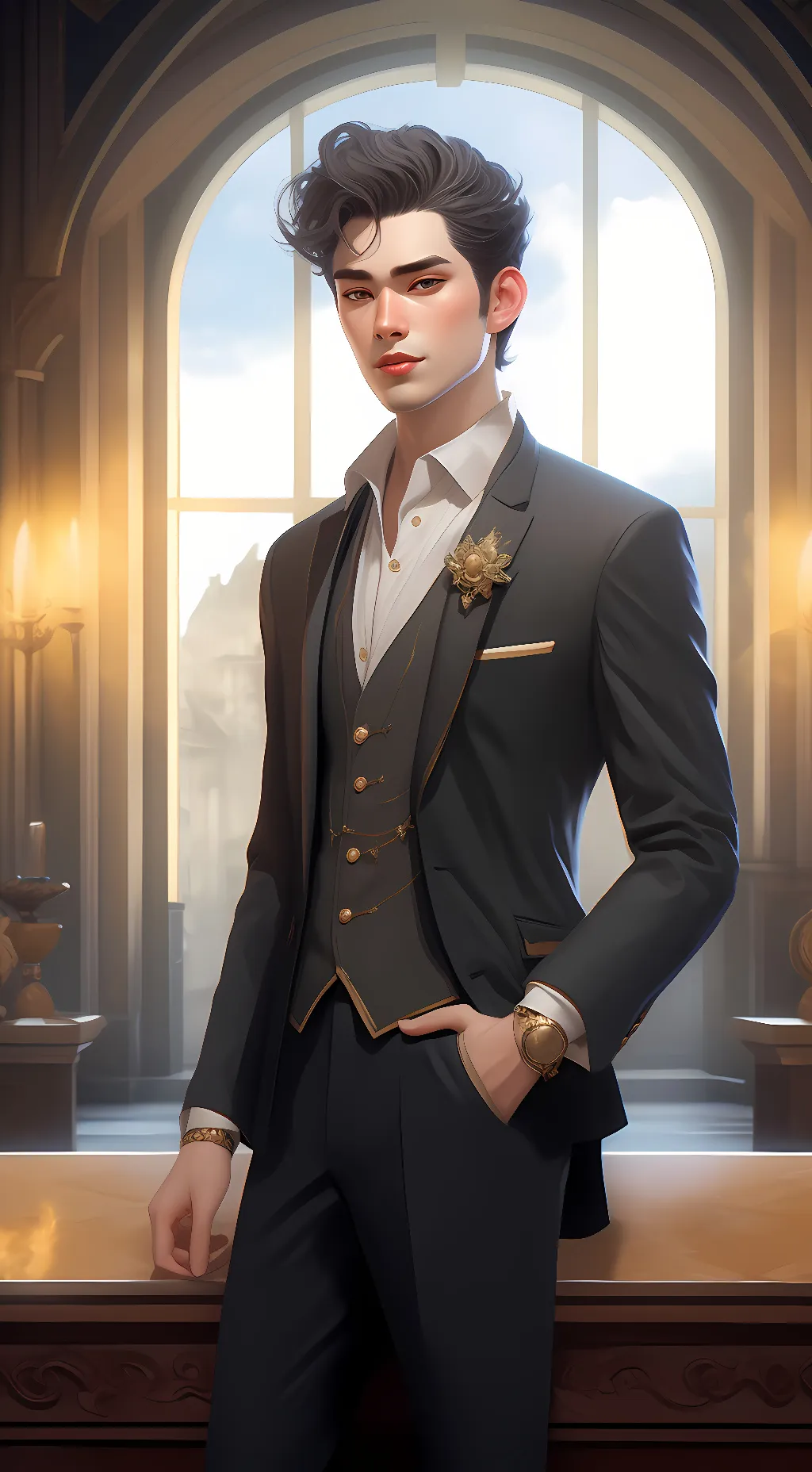 ai character: wedzkcedo background