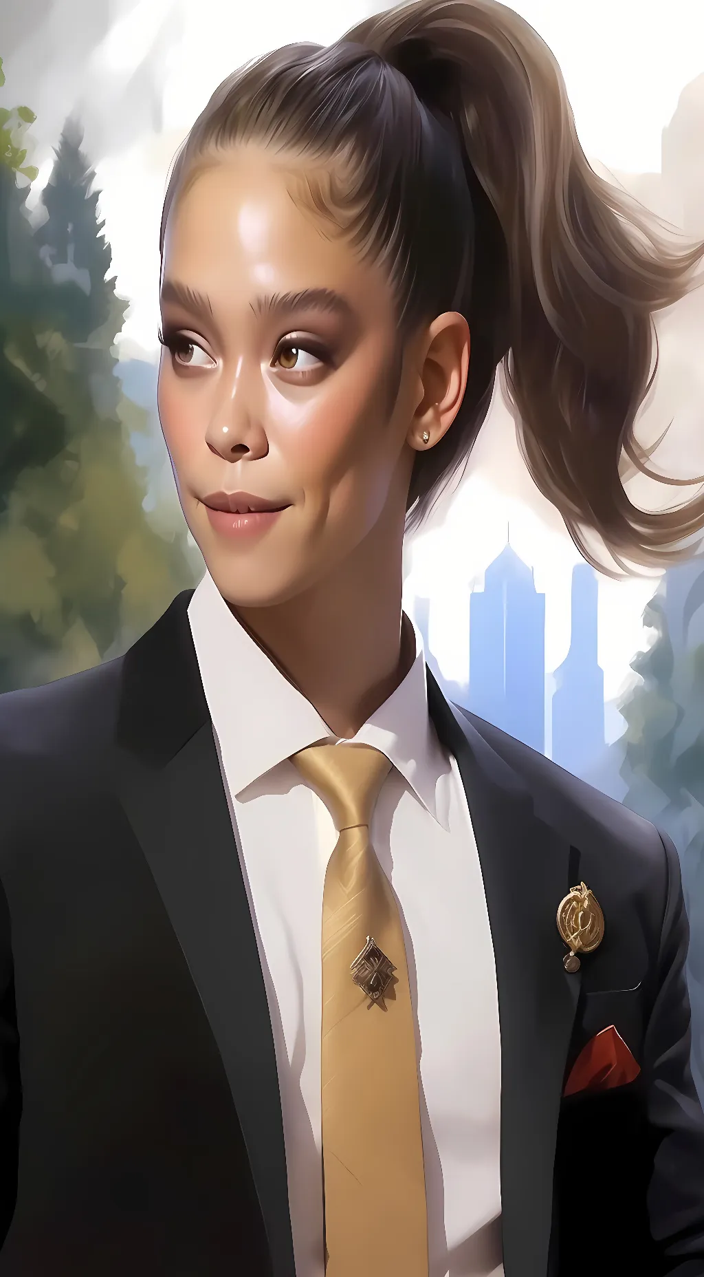 ai character: Nina Agdal background