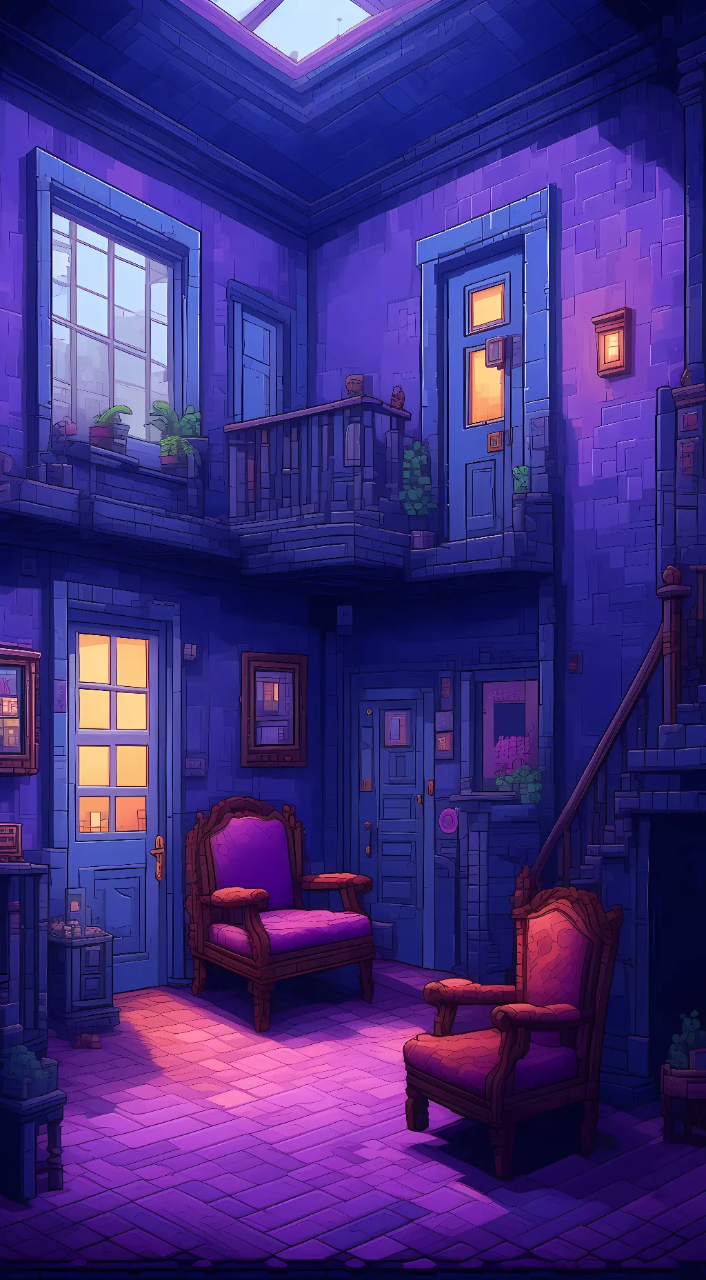 ai character: cursed room background