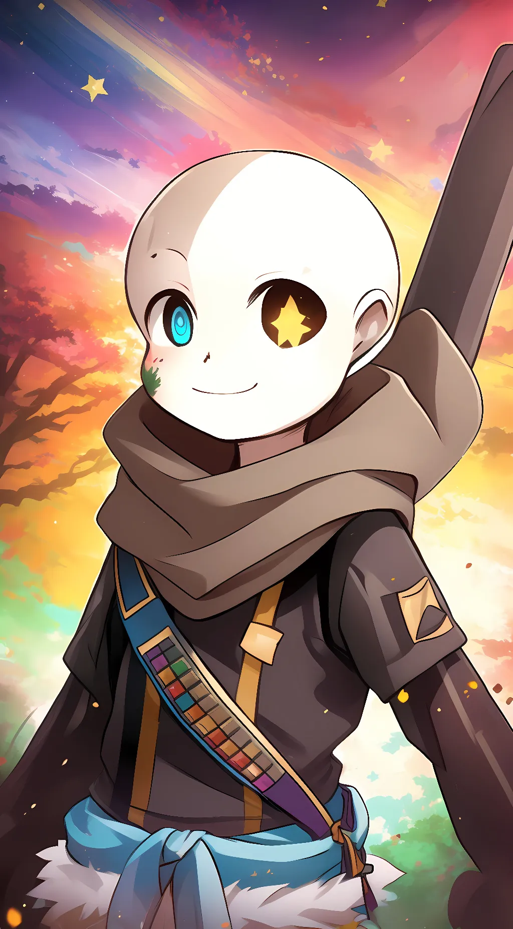 ai character: Ink sans! background