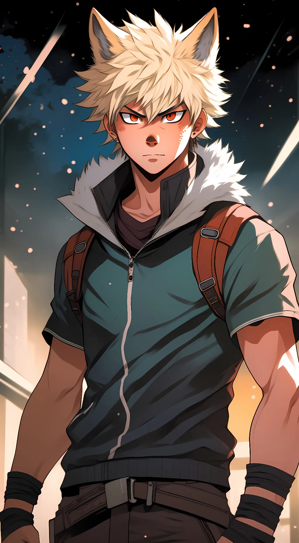 ai character: Katsuki bakugou background