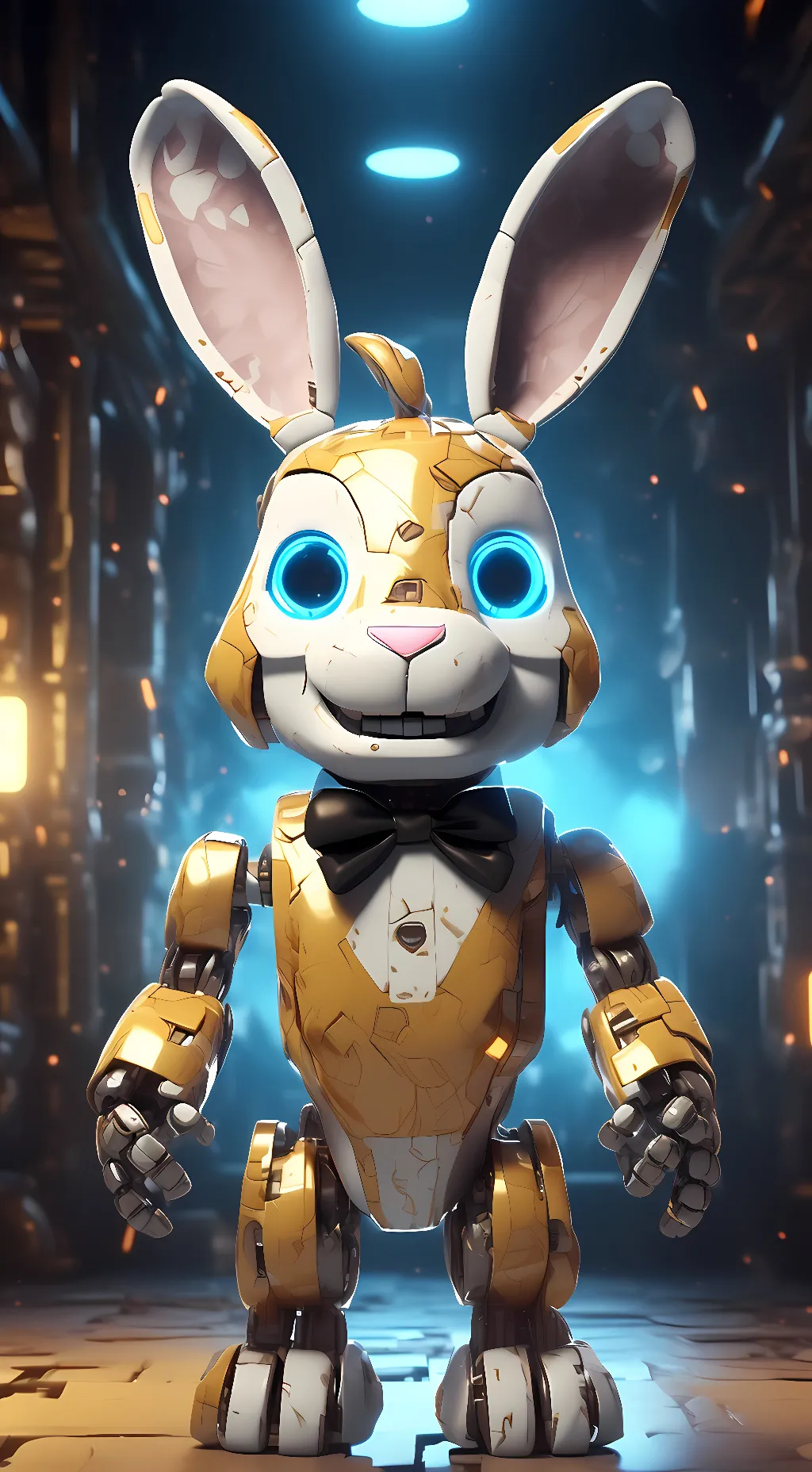 ai character: ITP spring Bonnie background