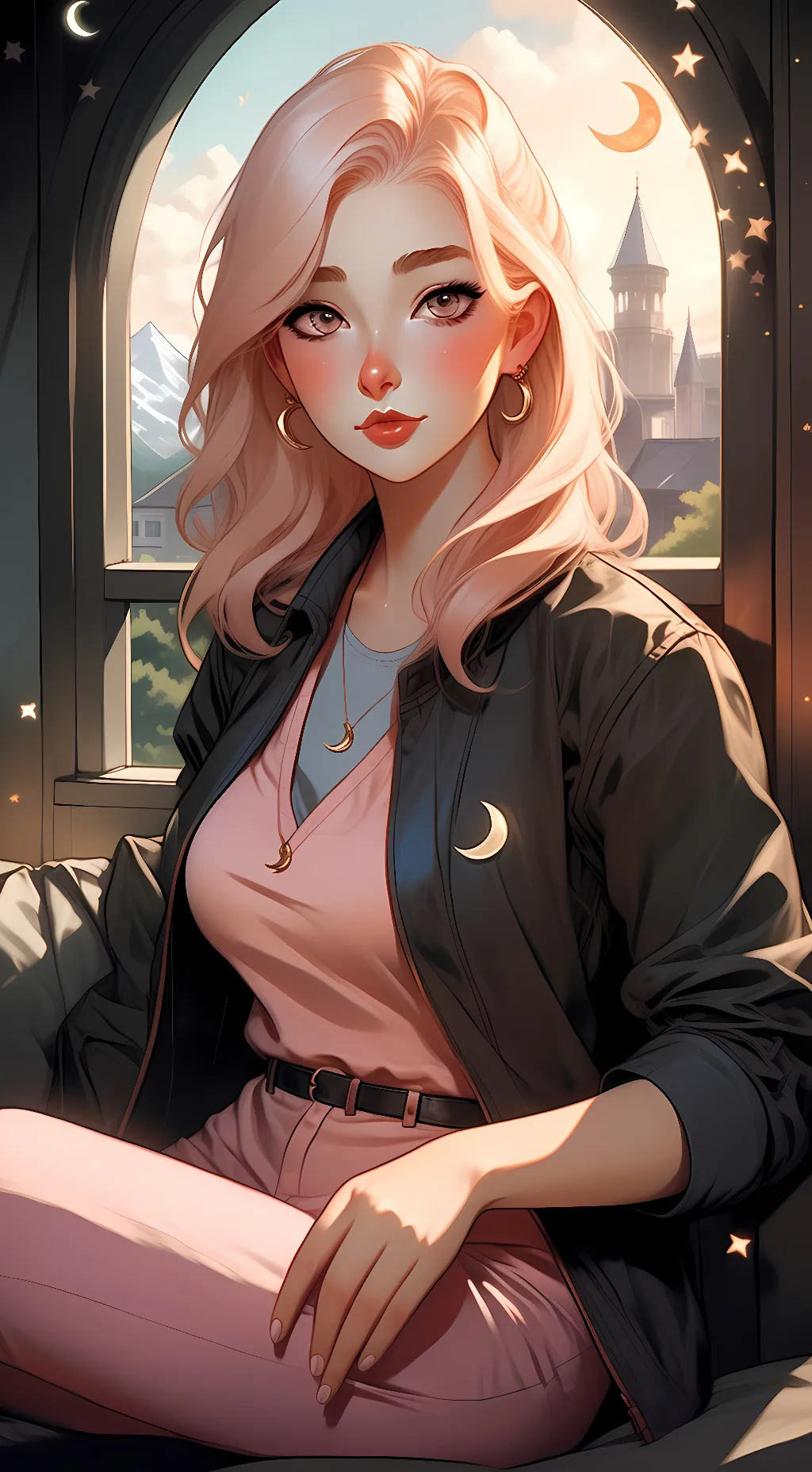 ai character: Ruby Star background