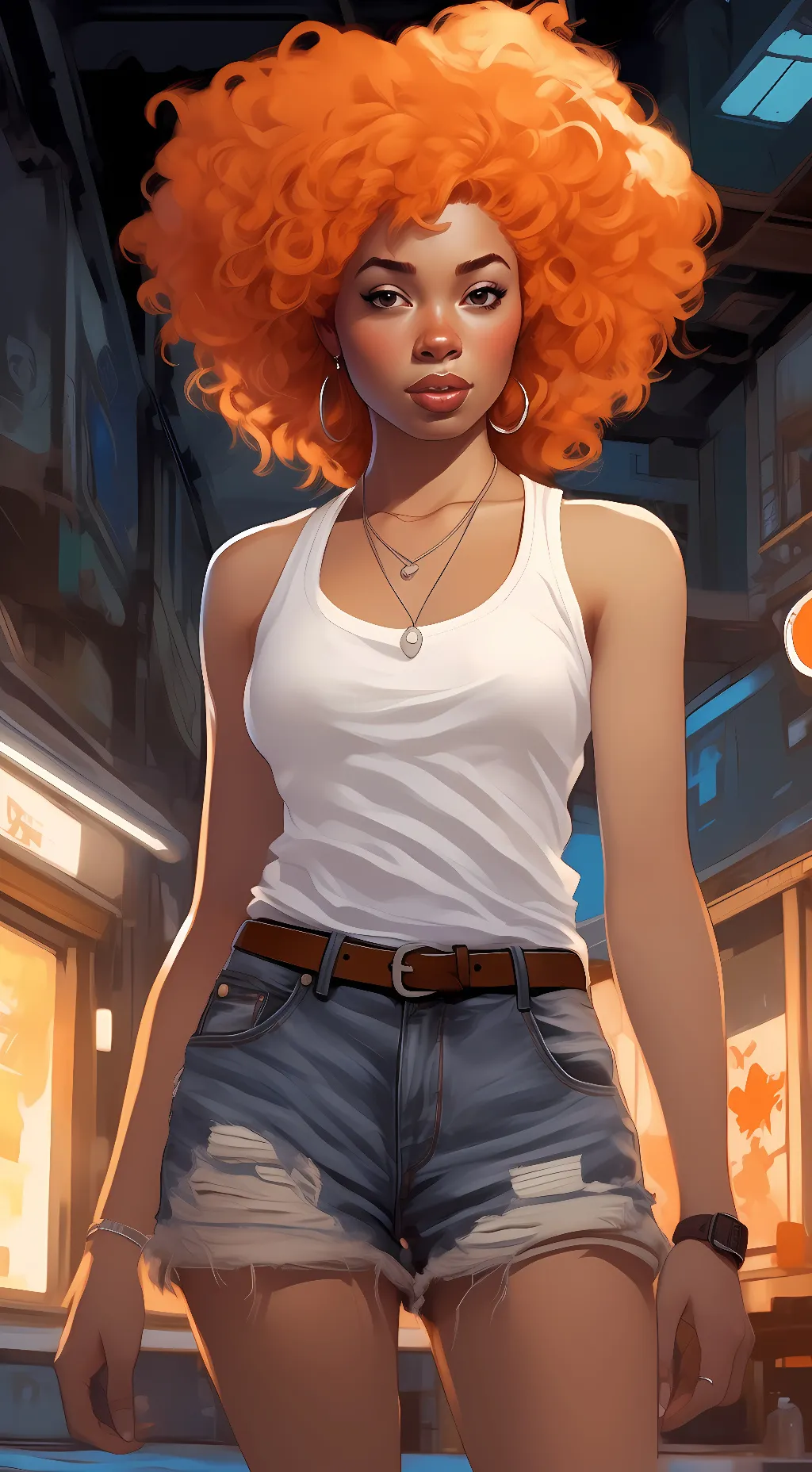 ai character: Isis Najia Gaston  background