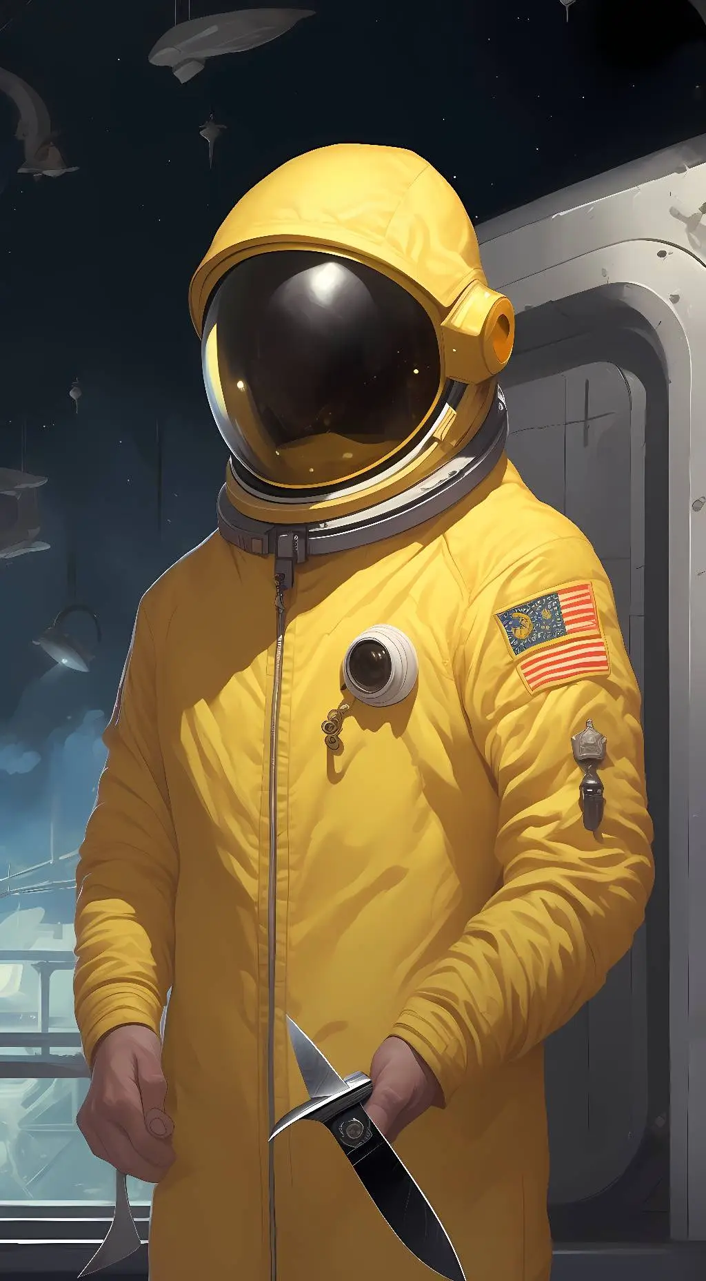 ai character: Yellow background