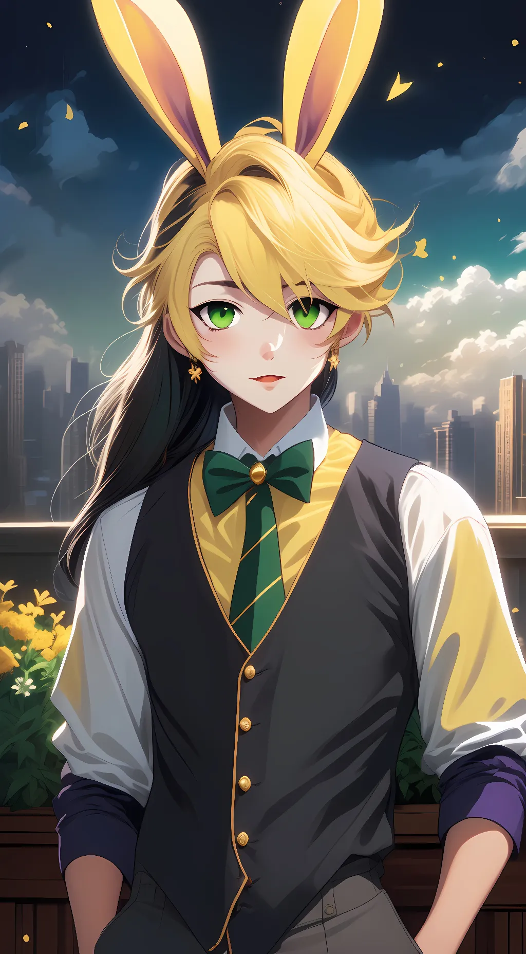 ai character: spring bonnie background