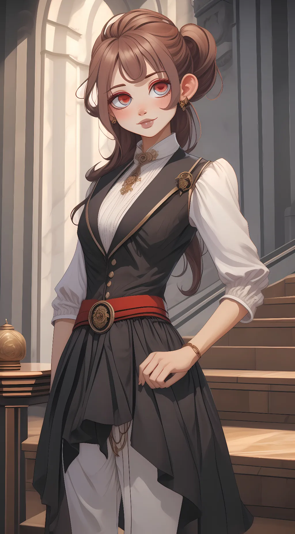 ai character: Angela  background