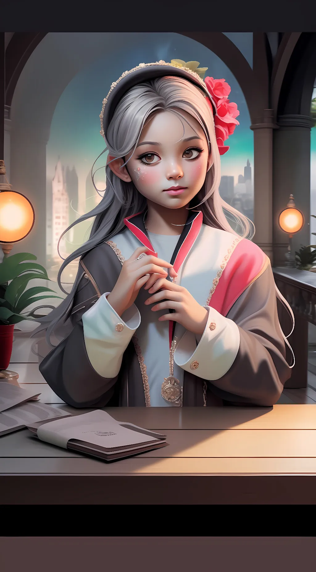 ai character: Katie  background