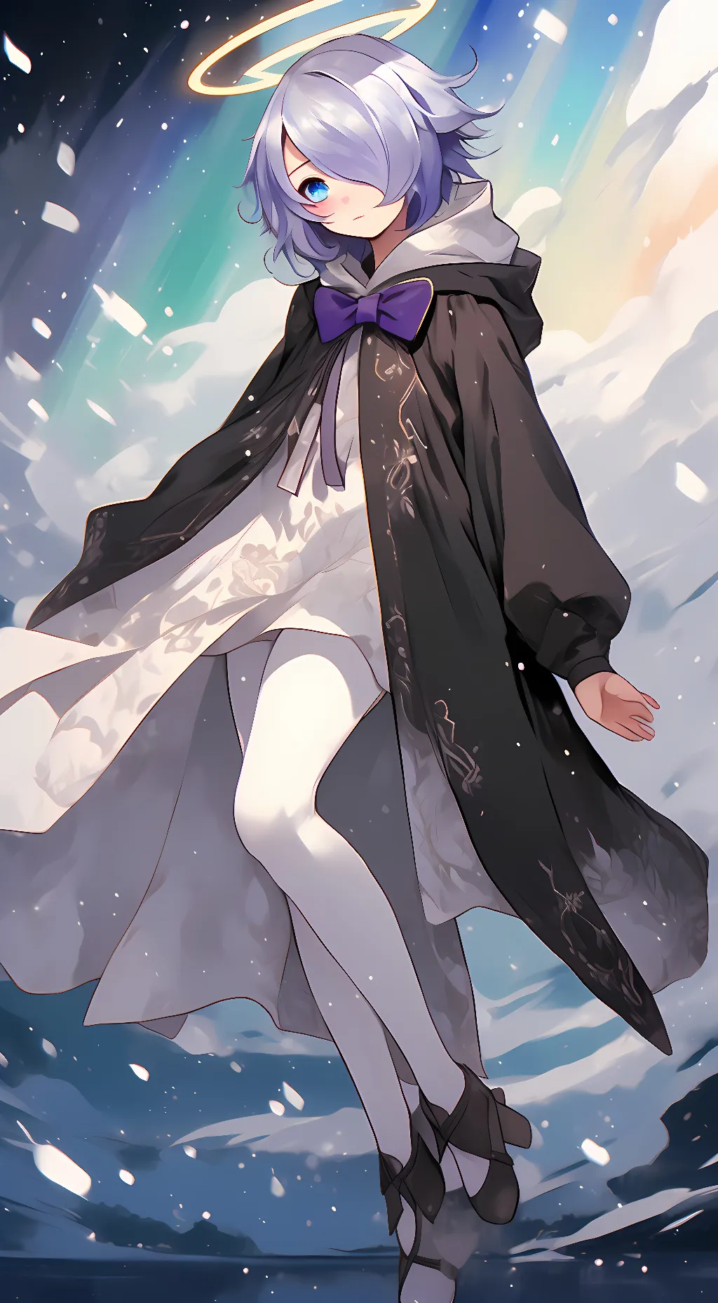 ai character: Snow background