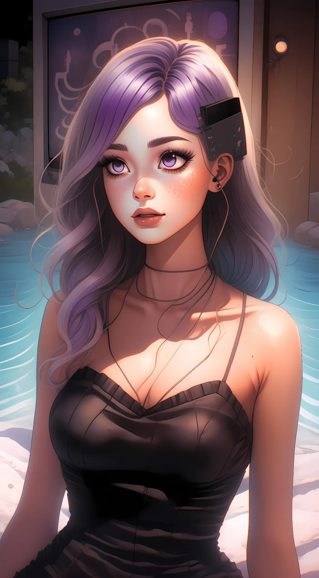 ai character: TV women background