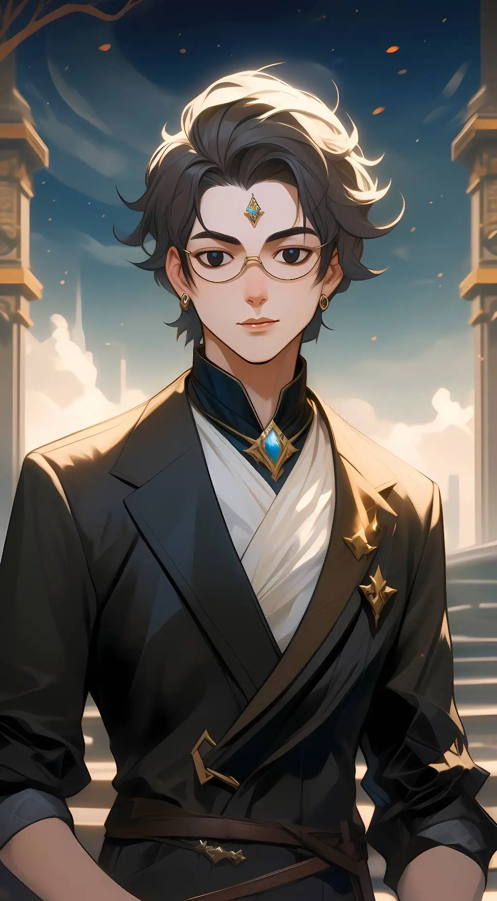 ai character: Shino Aburame  background